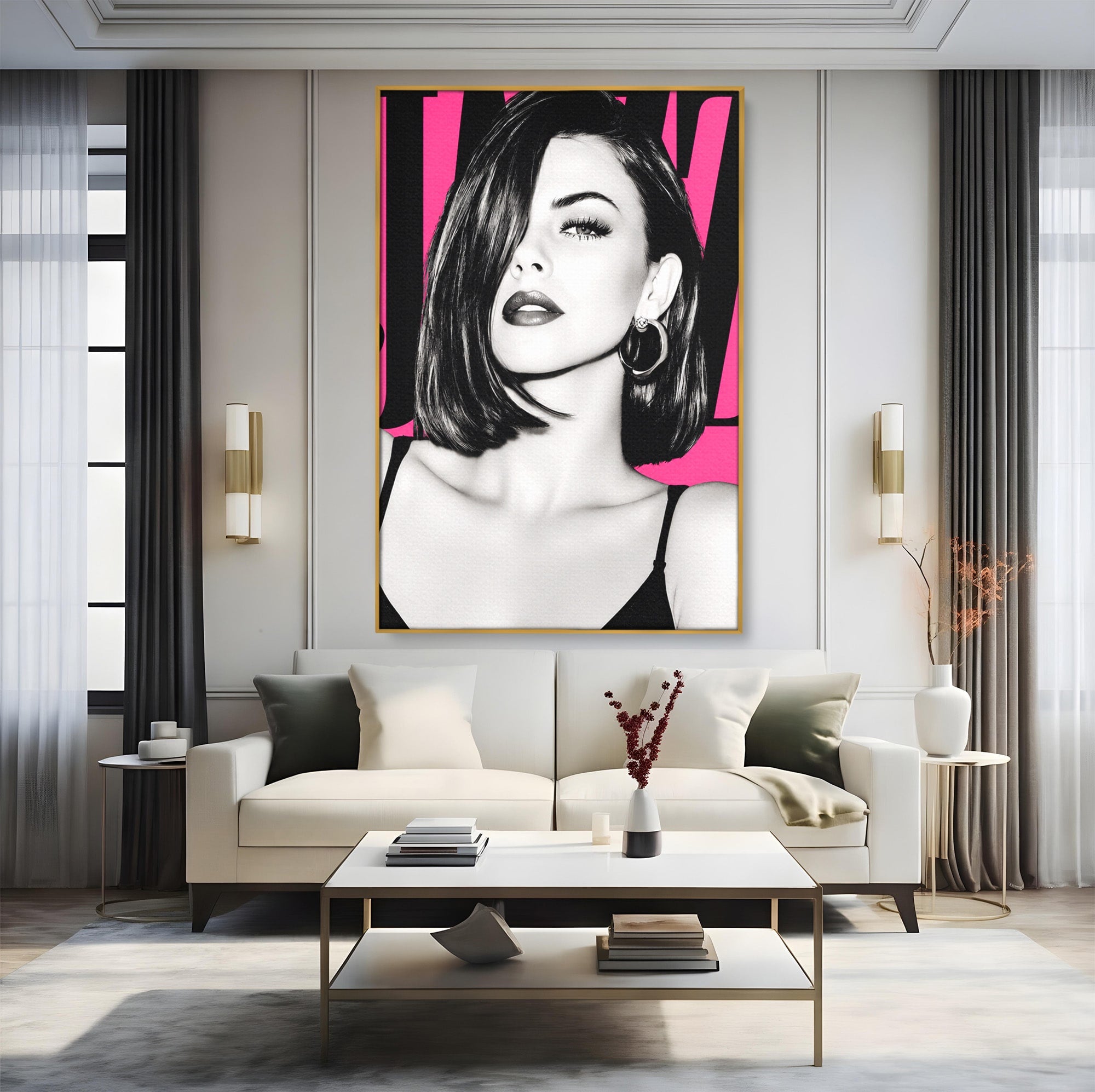 Tablou Canvas Premium LuxCanva® G1261, Femeie Jazz, Femeie, Jazz, Portret, Modern, Dormitor, Living, Culori Vibrante