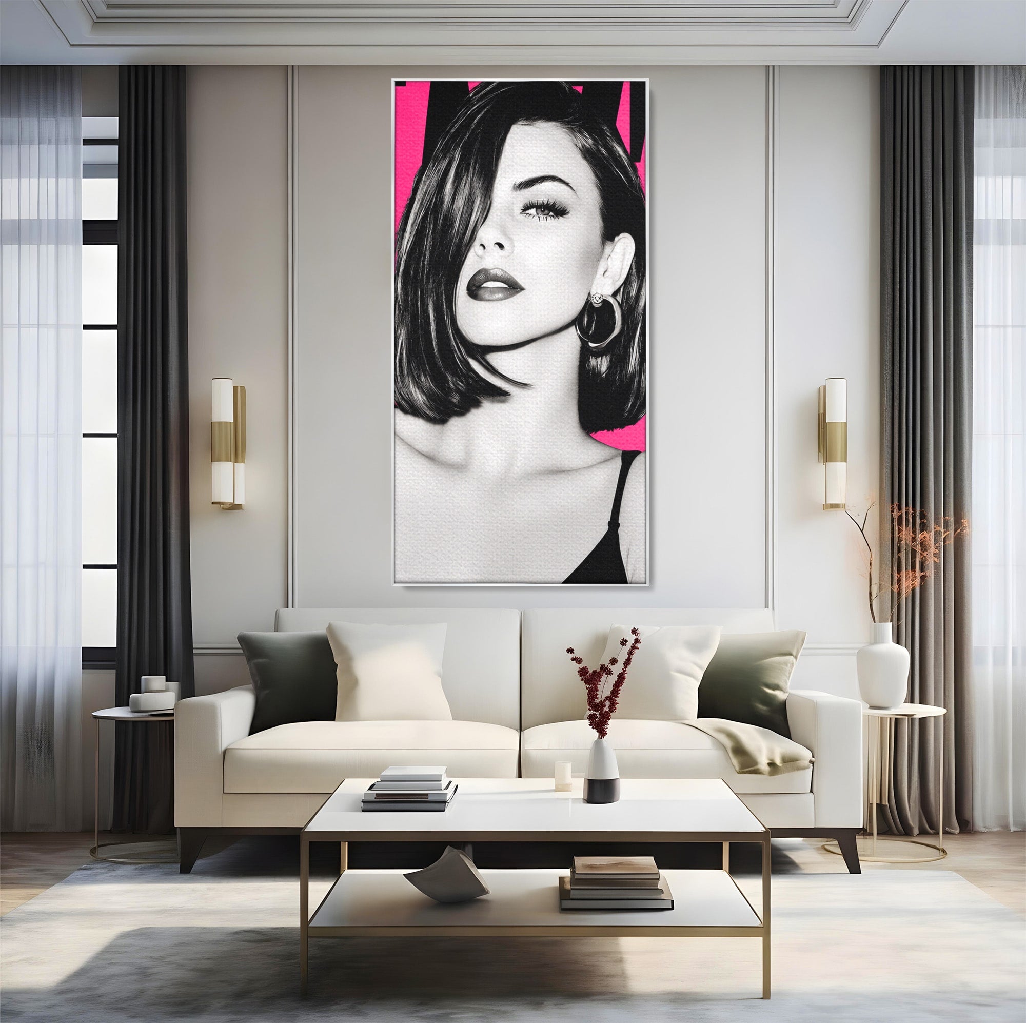 Tablou Canvas Premium LuxCanva® G1261, Femeie Jazz, Femeie, Jazz, Portret, Modern, Dormitor, Living, Culori Vibrante