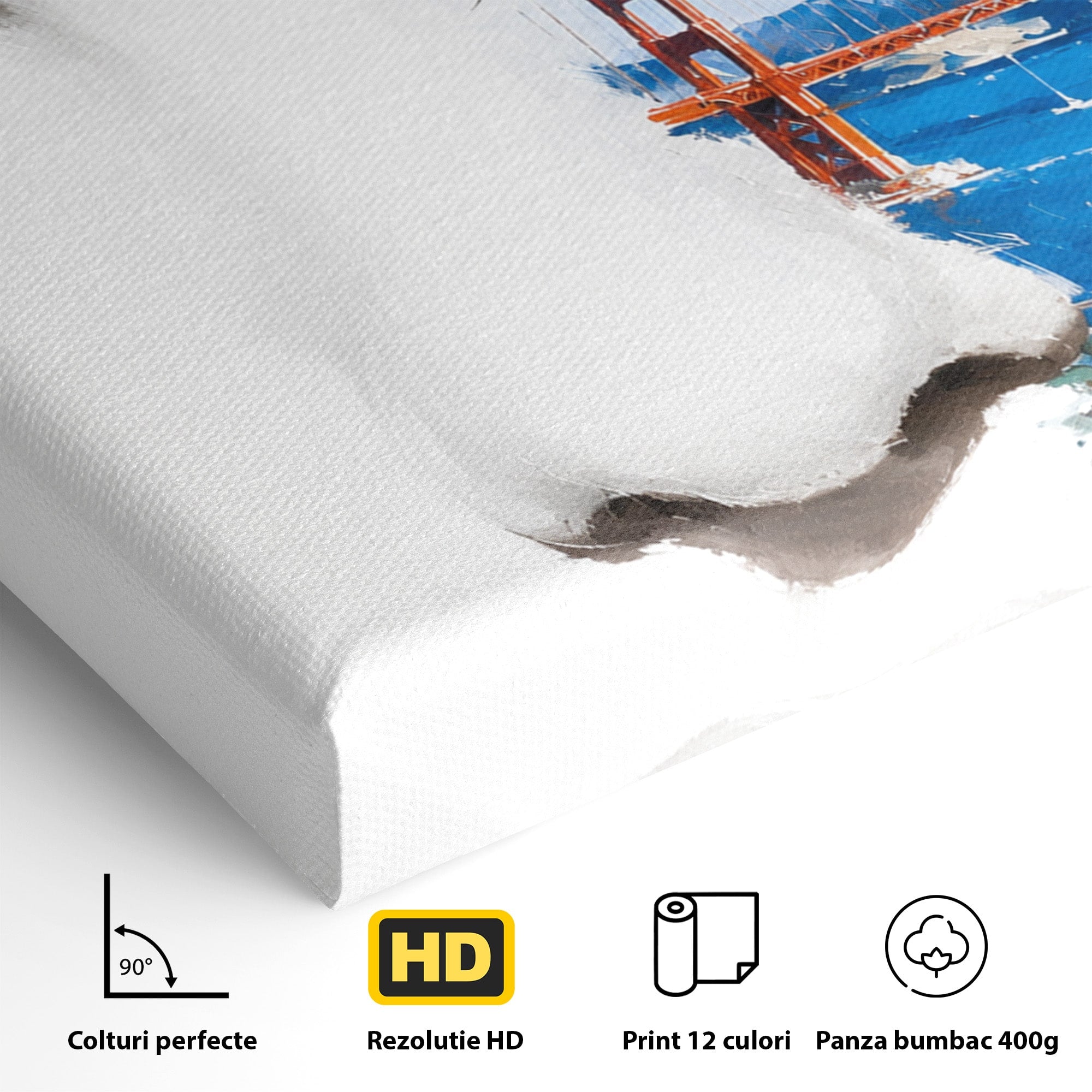 Tablou Canvas Premium LuxCanva® G1262, Privirea Podului, Portret, Pod, Femeie, Modern, Living, Culori Vibrante