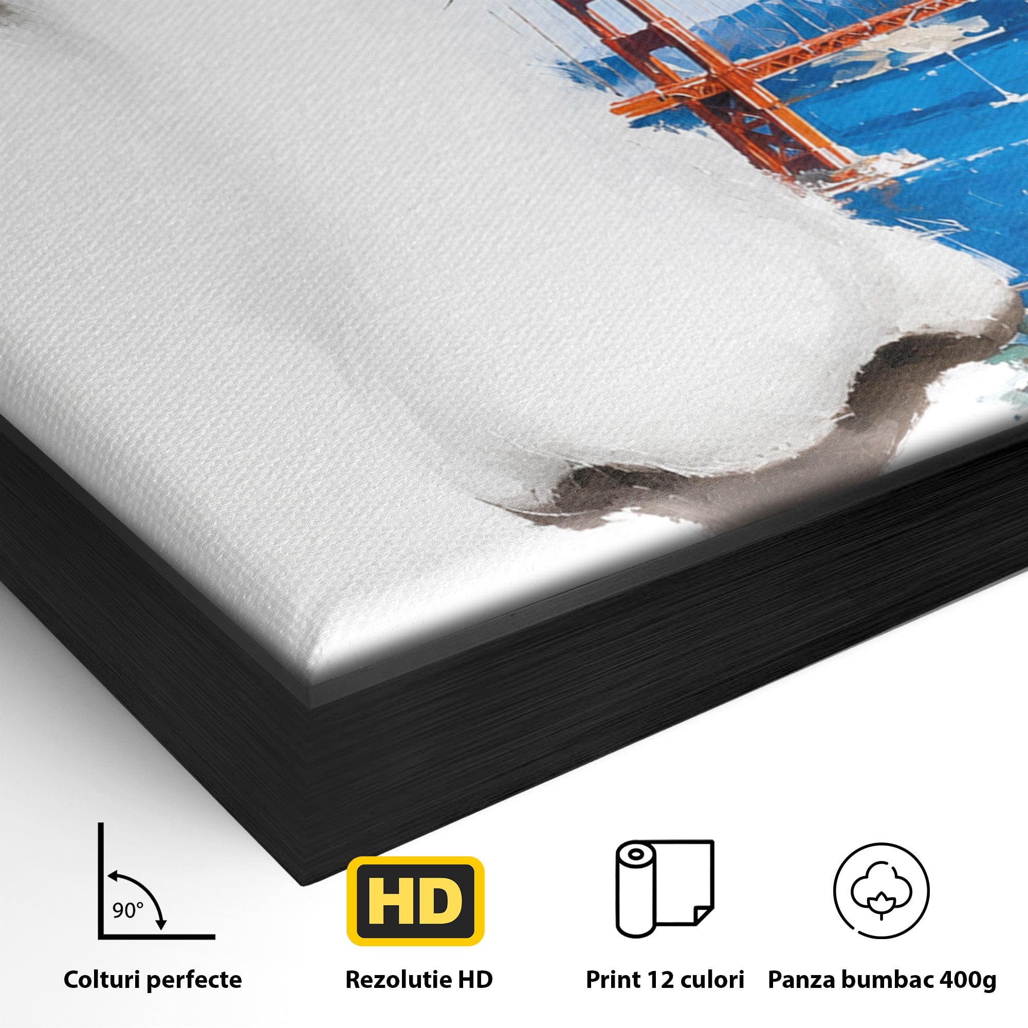 Tablou Canvas Premium LuxCanva® G1262, Privirea Podului, Portret, Pod, Femeie, Modern, Living, Culori Vibrante