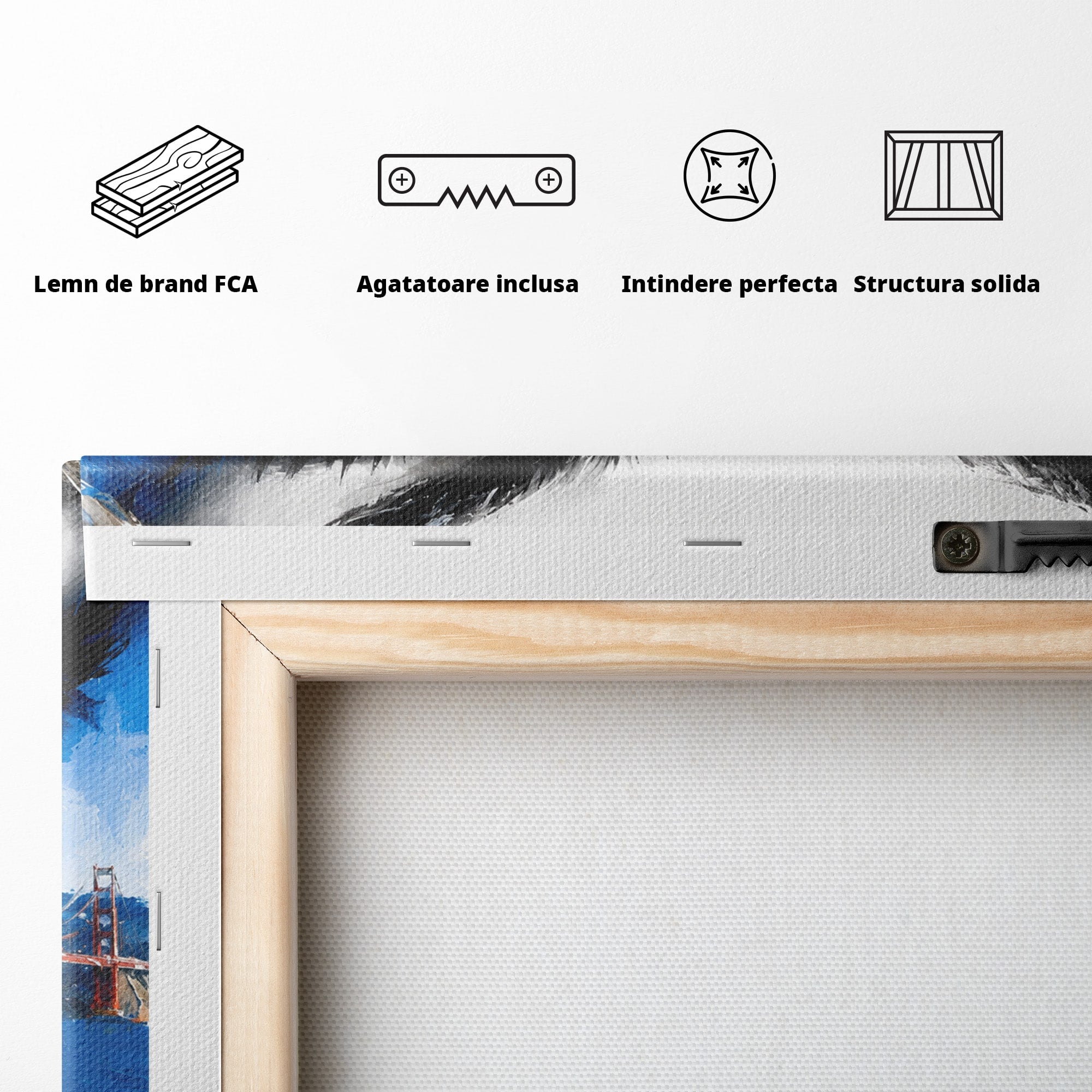 Tablou Canvas Premium LuxCanva® G1262, Privirea Podului, Portret, Pod, Femeie, Modern, Living, Culori Vibrante