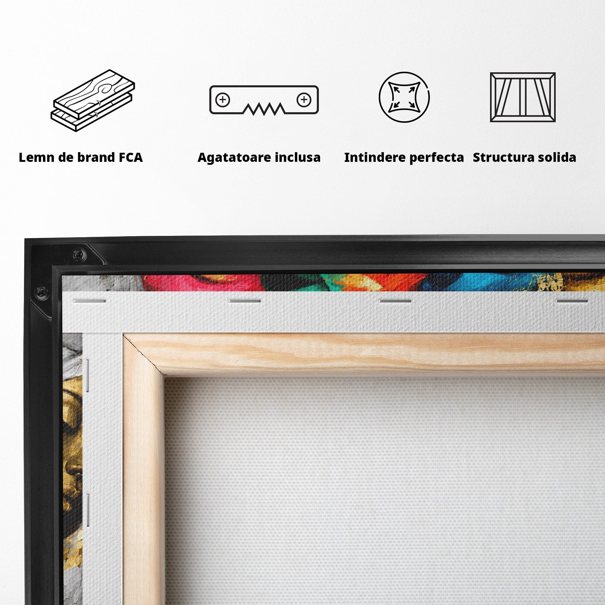 Tablou Canvas Premium LuxCanva® G1263, Frumusetea Diversitatii, Portret, Femei, Arta Abstracta, Dormitor, Living, Culori Vibrante