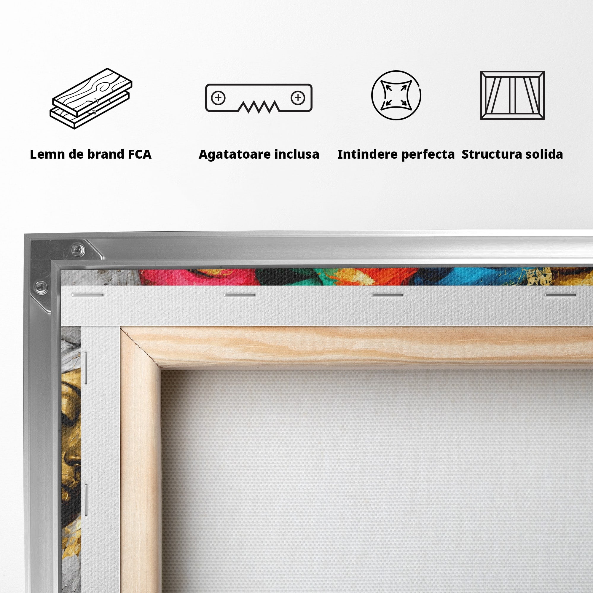 Tablou Canvas Premium LuxCanva® G1263, Frumusetea Diversitatii, Portret, Femei, Arta Abstracta, Dormitor, Living, Culori Vibrante