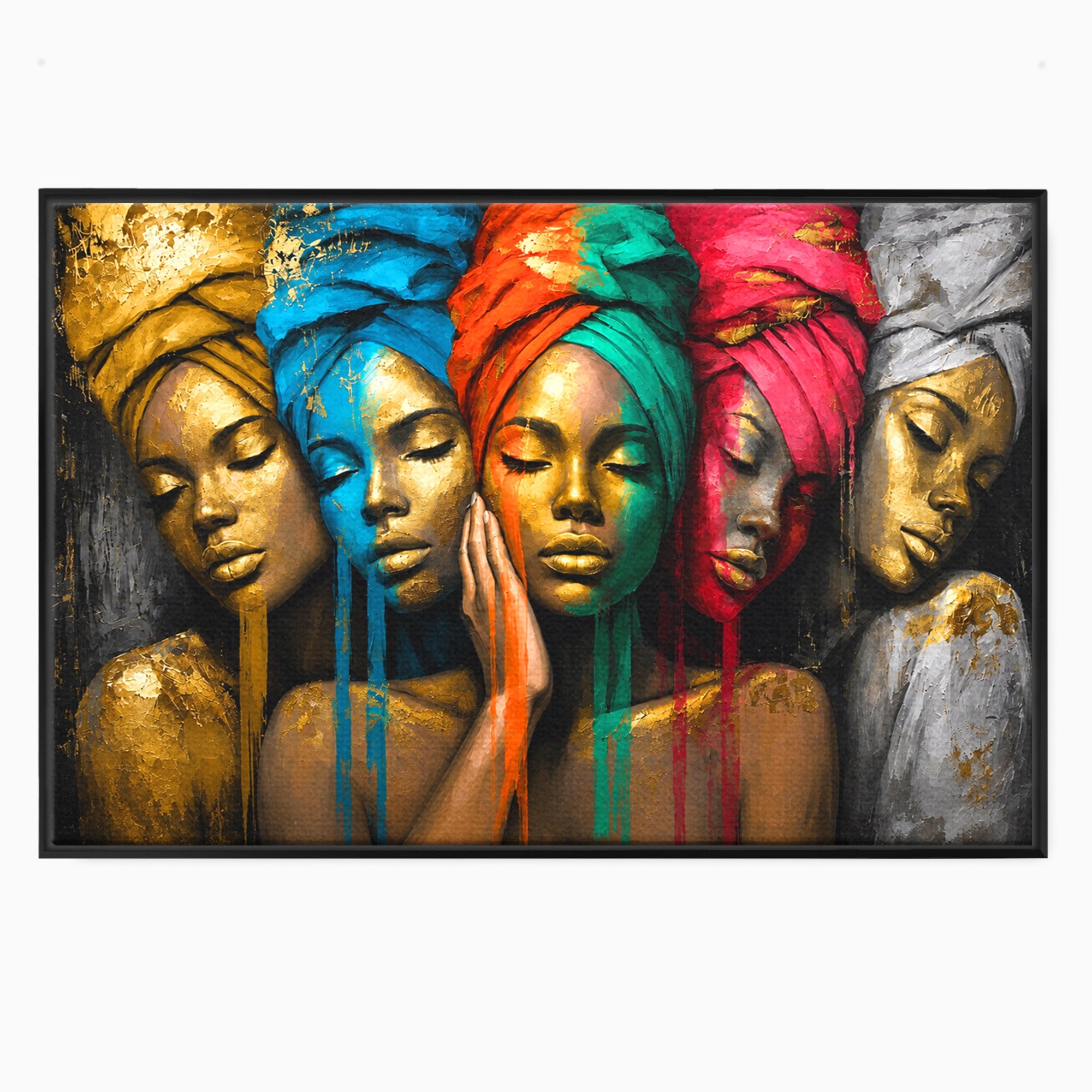 Tablou Canvas Premium LuxCanva® G1263, Frumusetea Diversitatii, Portret, Femei, Arta Abstracta, Dormitor, Living, Culori Vibrante