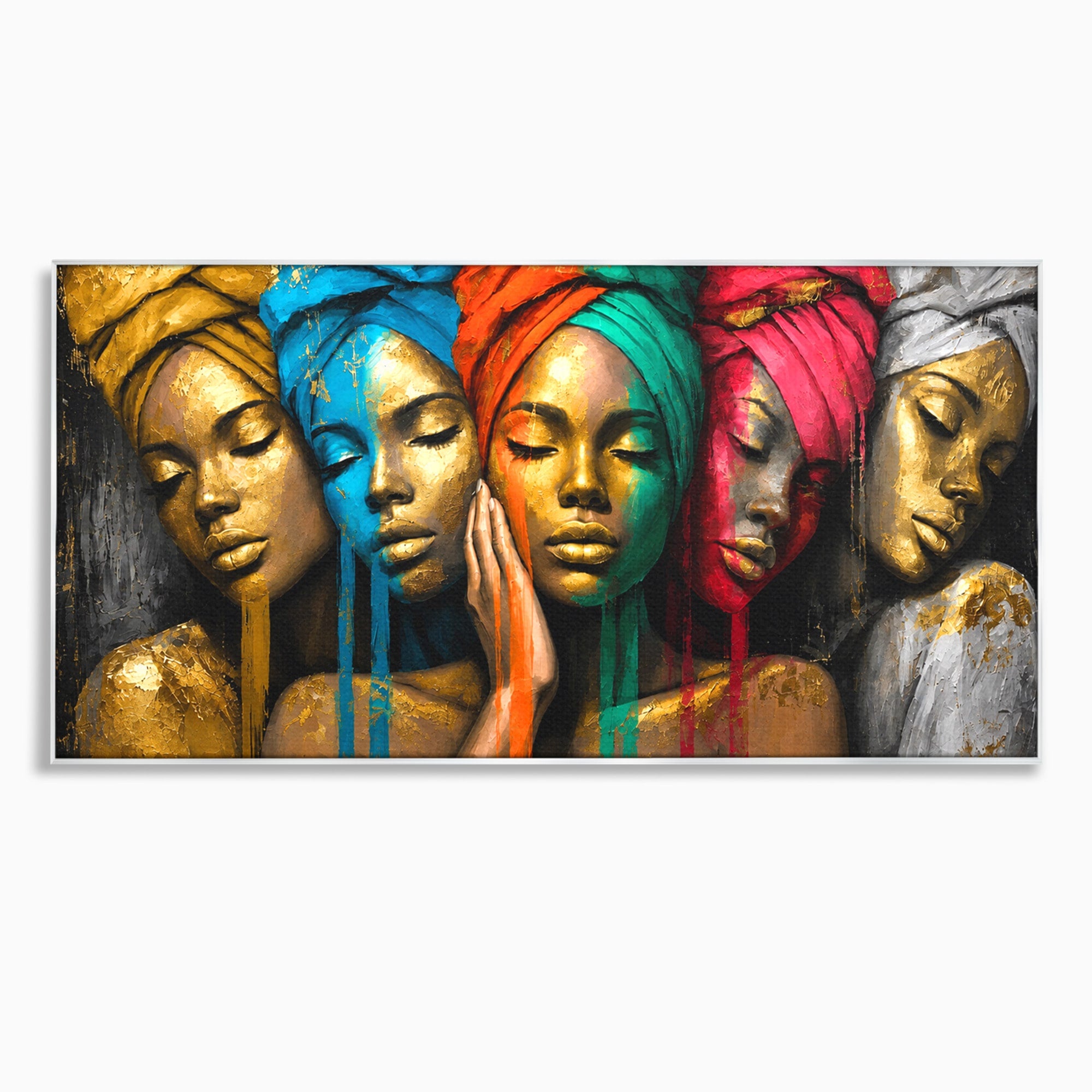 Tablou Canvas Premium LuxCanva® G1263, Frumusetea Diversitatii, Portret, Femei, Arta Abstracta, Dormitor, Living, Culori Vibrante