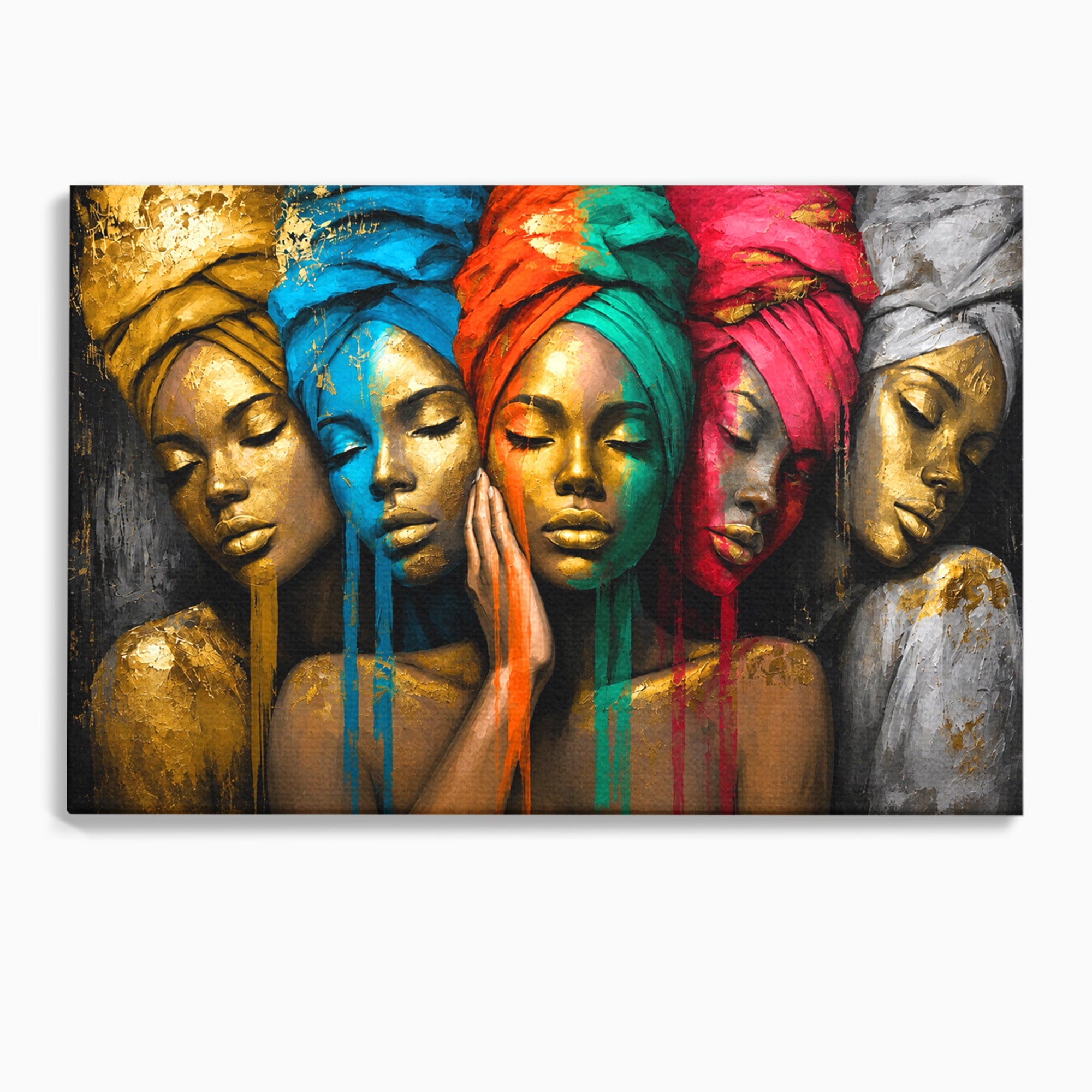 Tablou Canvas Premium LuxCanva® G1263, Frumusetea Diversitatii, Portret, Femei, Arta Abstracta, Dormitor, Living, Culori Vibrante