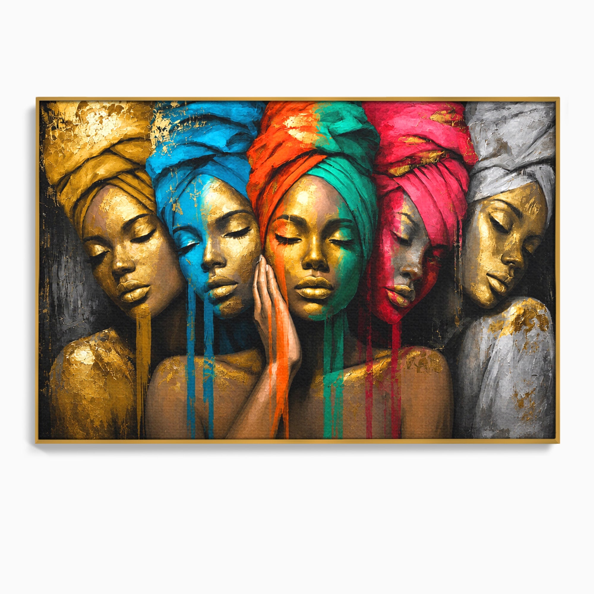 Tablou Canvas Premium LuxCanva® G1263, Frumusetea Diversitatii, Portret, Femei, Arta Abstracta, Dormitor, Living, Culori Vibrante