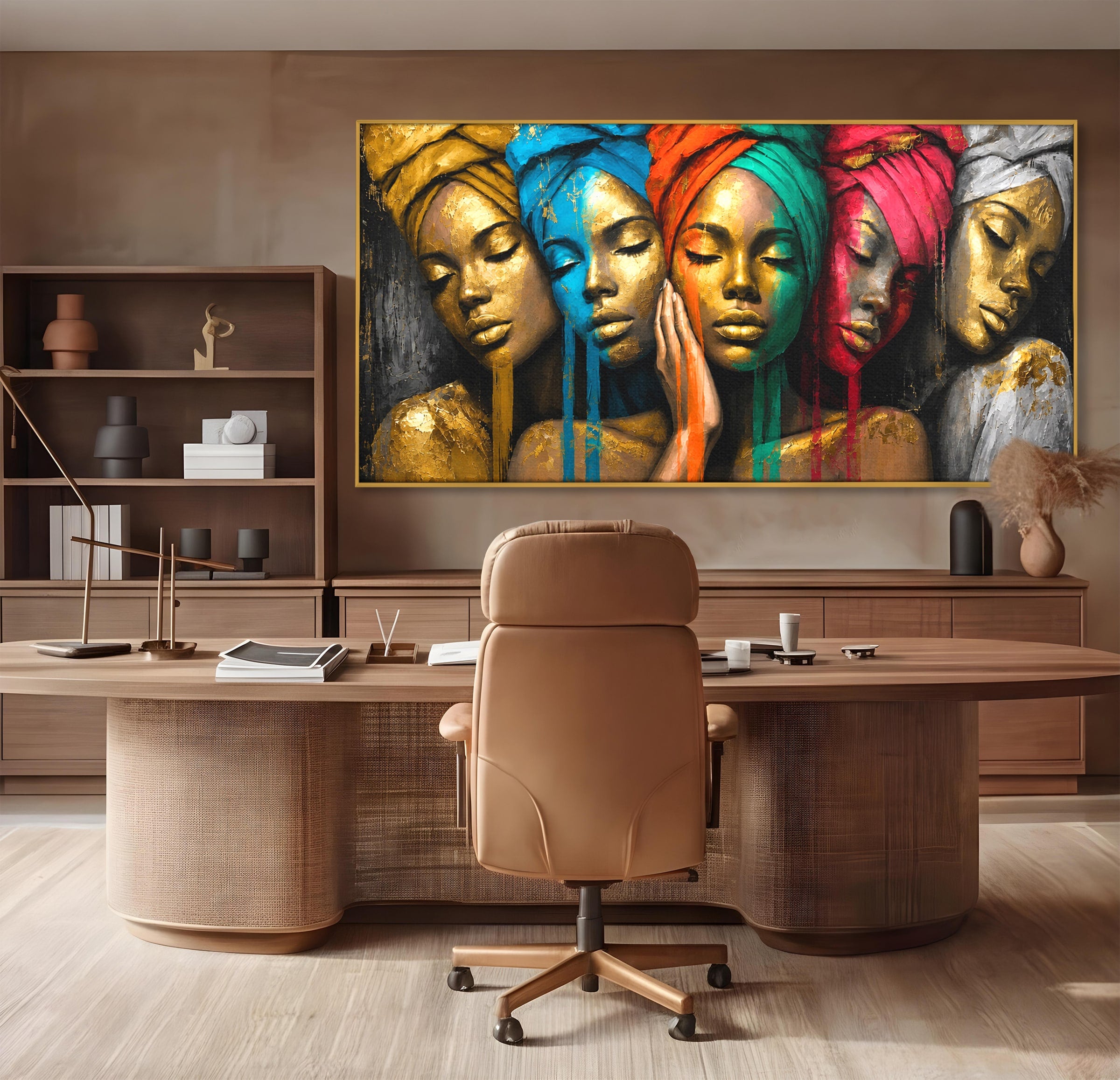 Tablou Canvas Premium LuxCanva® G1263, Frumusetea Diversitatii, Portret, Femei, Arta Abstracta, Dormitor, Living, Culori Vibrante