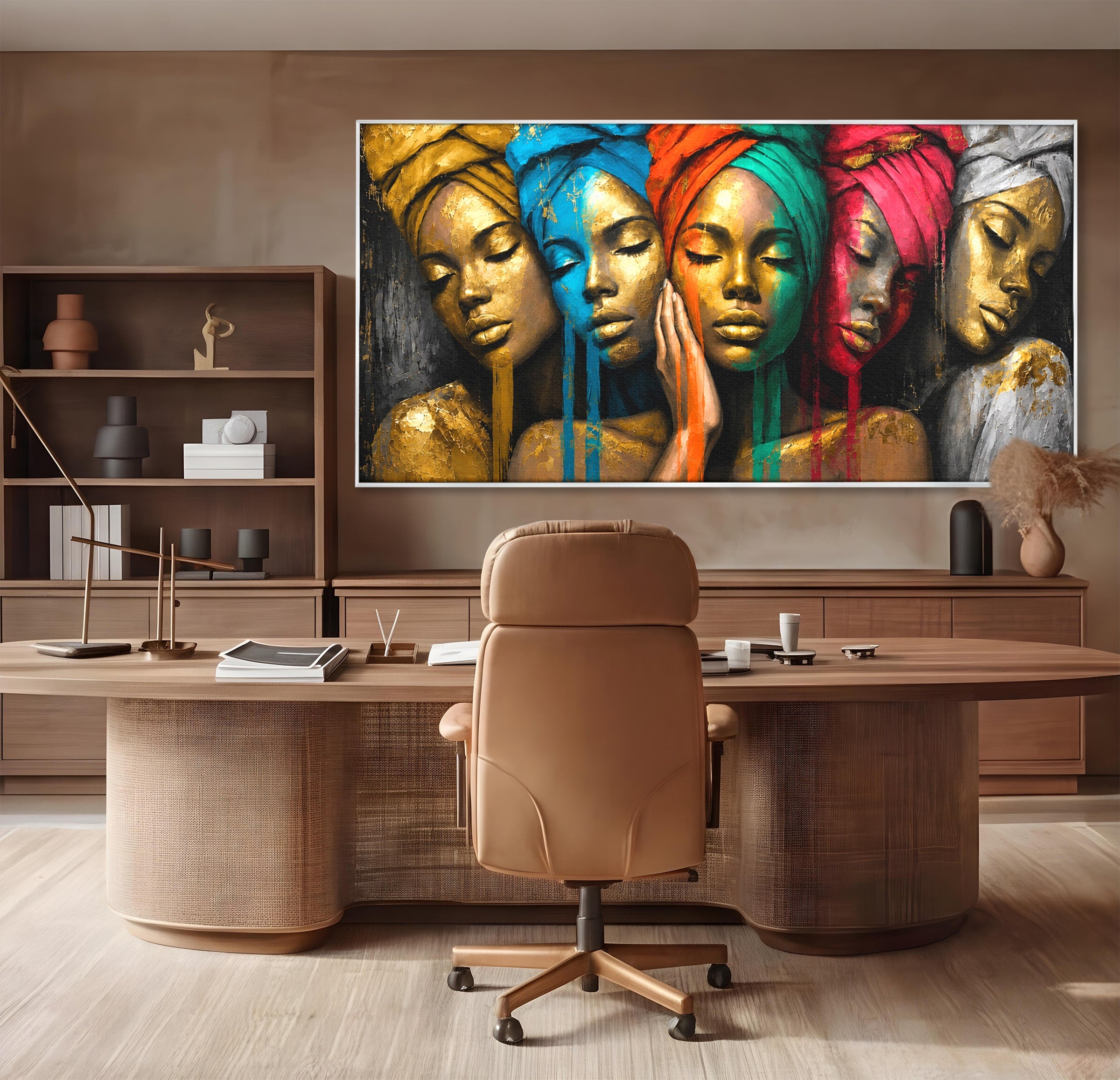 Tablou Canvas Premium LuxCanva® G1263, Frumusetea Diversitatii, Portret, Femei, Arta Abstracta, Dormitor, Living, Culori Vibrante