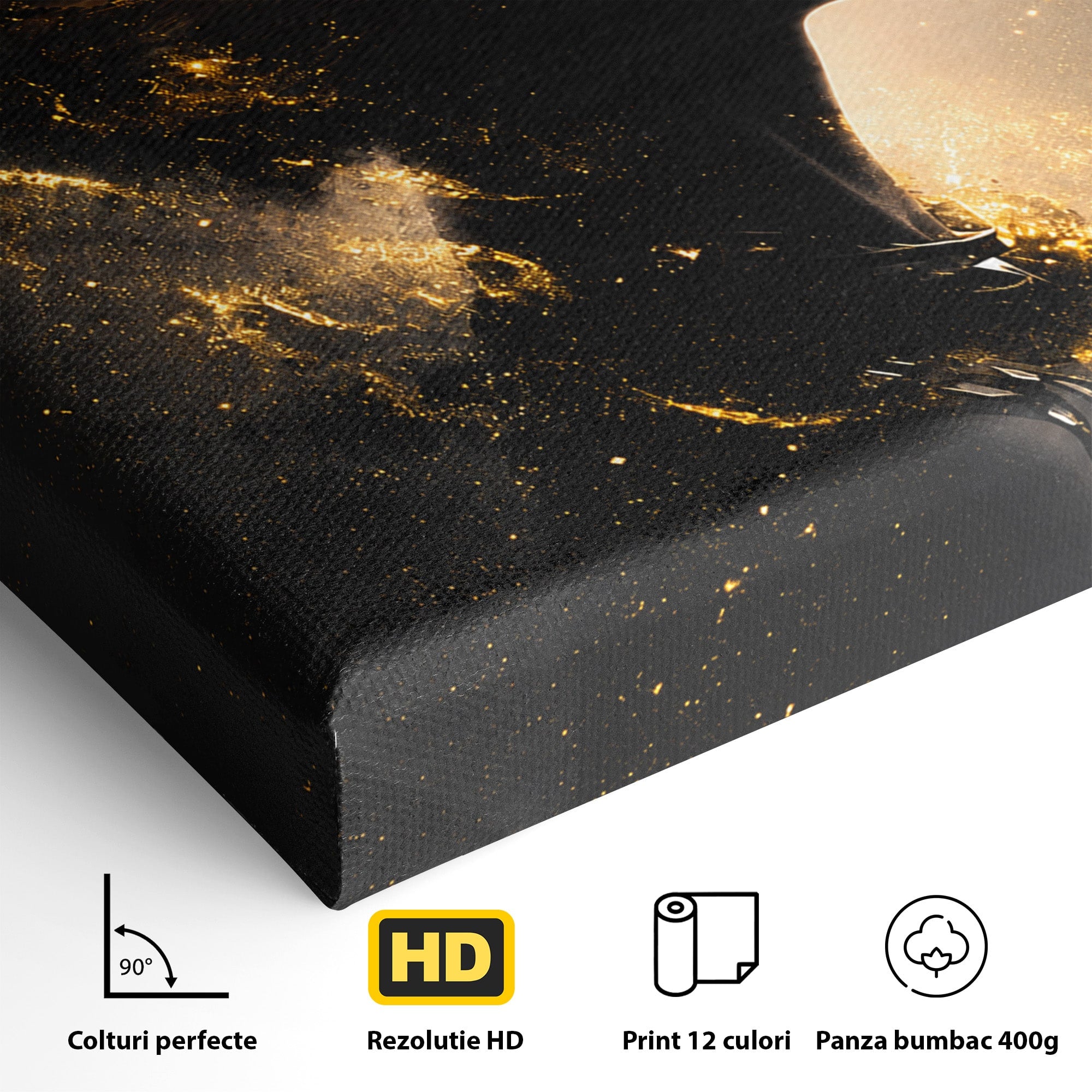 Tablou Canvas Premium LuxCanva® G1265, Misterul Piramidelor, Piramide, Silhouette, Femeie, Egipt, Mister, Living, Culori Vibrante