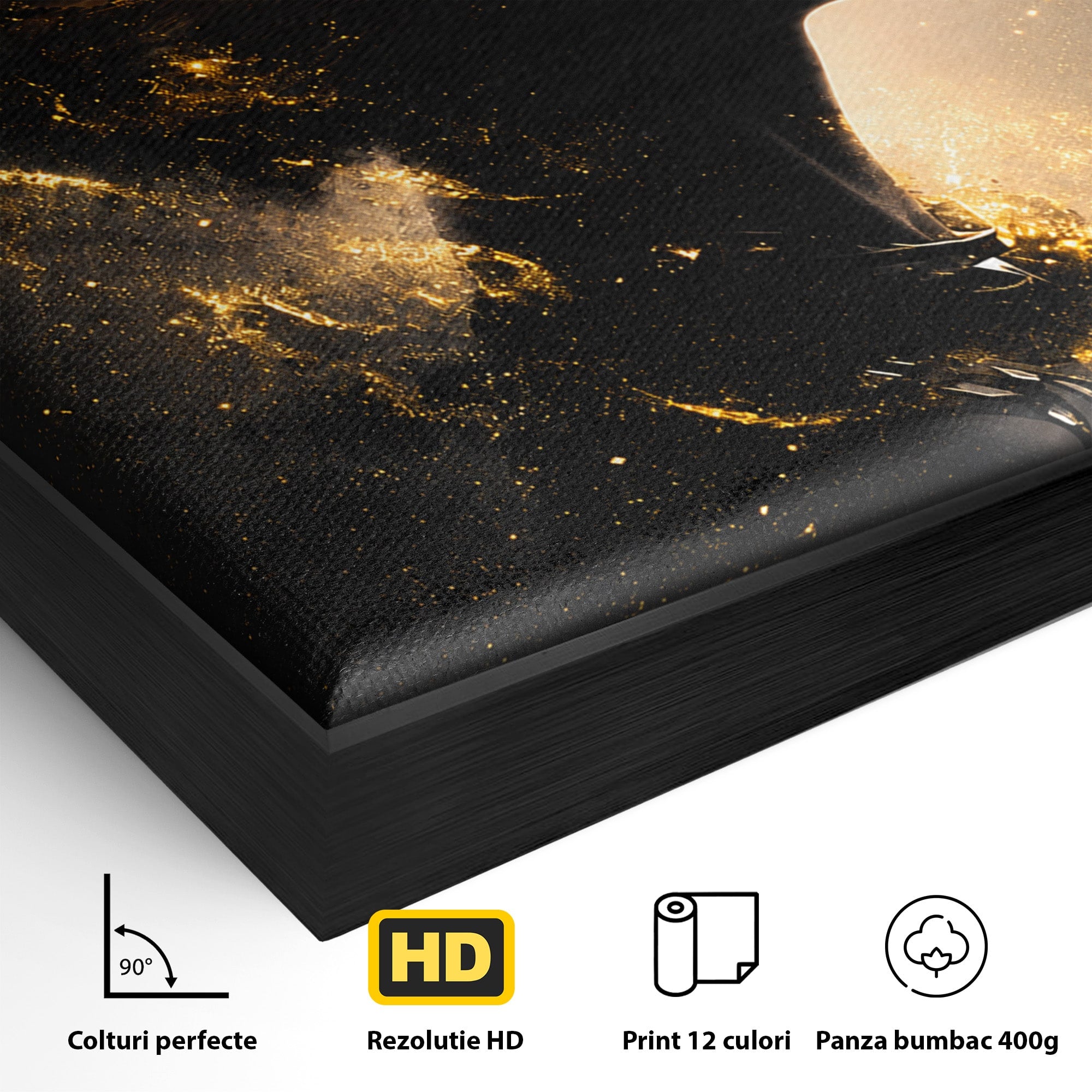 Tablou Canvas Premium LuxCanva® G1265, Misterul Piramidelor, Piramide, Silhouette, Femeie, Egipt, Mister, Living, Culori Vibrante