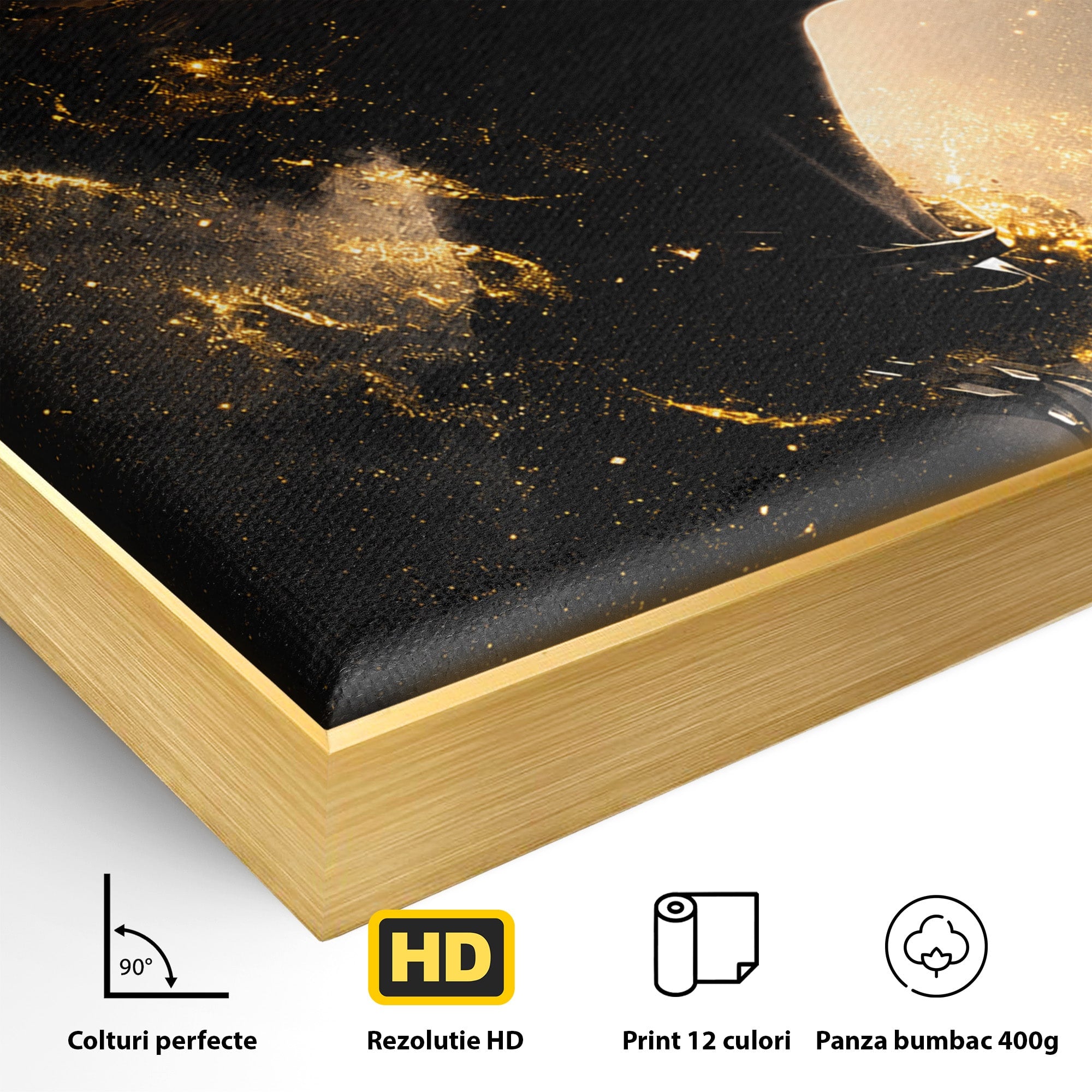 Tablou Canvas Premium LuxCanva® G1265, Misterul Piramidelor, Piramide, Silhouette, Femeie, Egipt, Mister, Living, Culori Vibrante