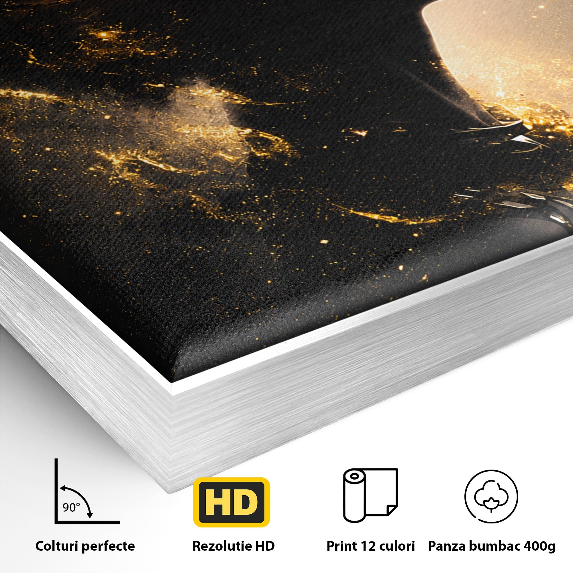 Tablou Canvas Premium LuxCanva® G1265, Misterul Piramidelor, Piramide, Silhouette, Femeie, Egipt, Mister, Living, Culori Vibrante