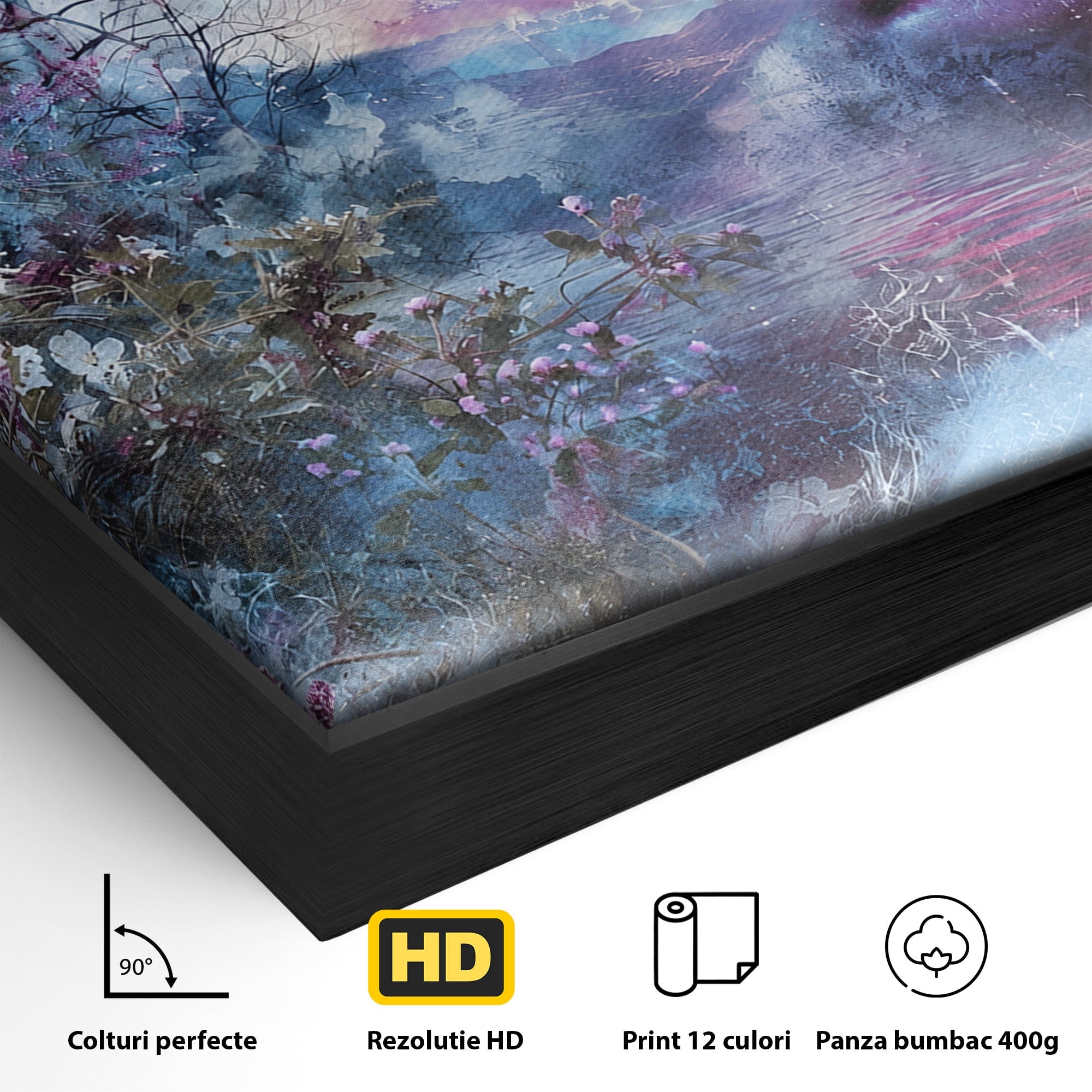 Tablou Canvas Premium LuxCanva® G1266, Visul Naturii, Portret, Femeie, Flori, Natura, Living, Culori Vibrante