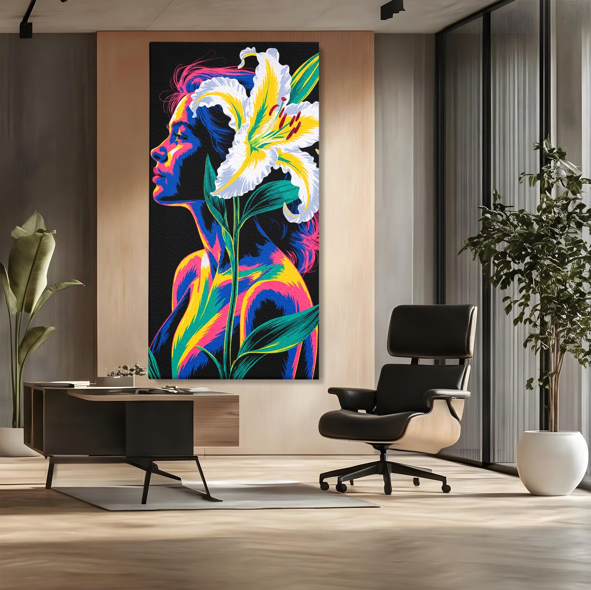Tablou Canvas Premium LuxCanva® G1267, Femeie Cu Crin, Femeie, Crin, Portret, Arta Moderna, Living, Culori Vibrante