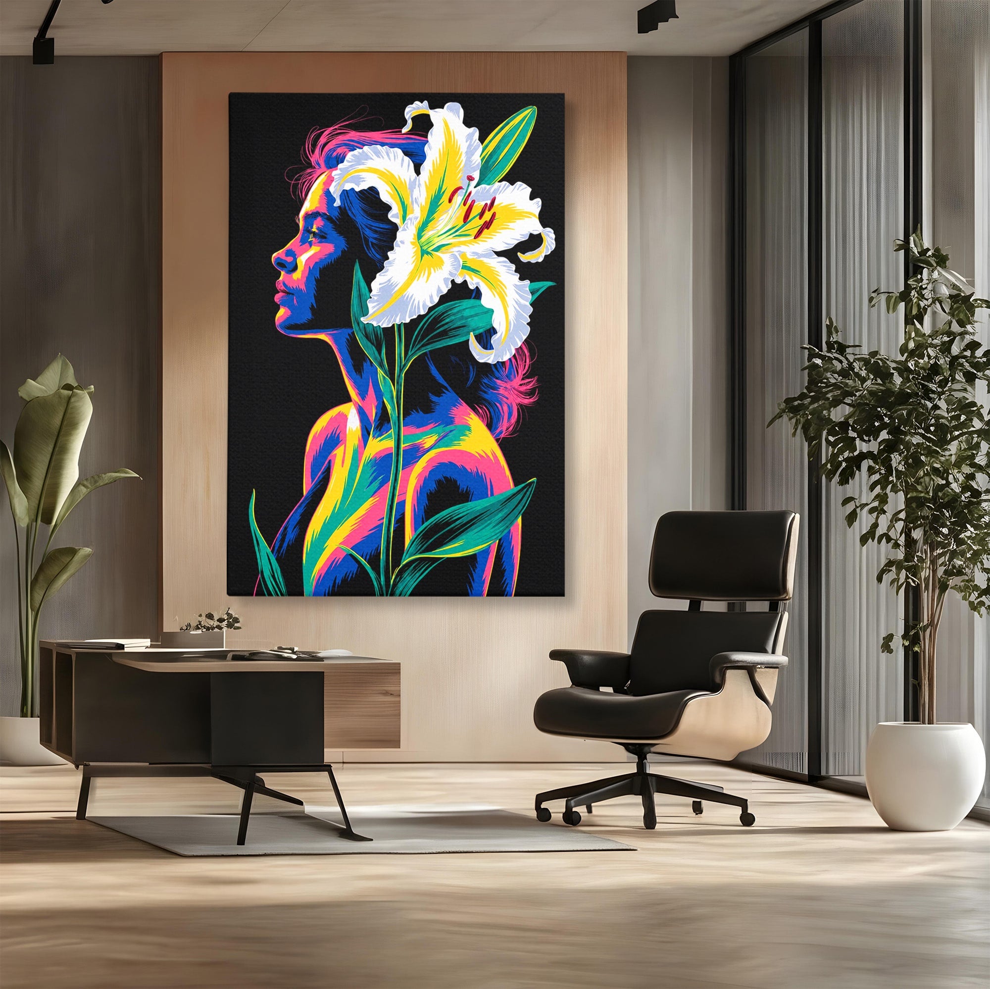 Tablou Canvas Premium LuxCanva® G1267, Femeie Cu Crin, Femeie, Crin, Portret, Arta Moderna, Living, Culori Vibrante