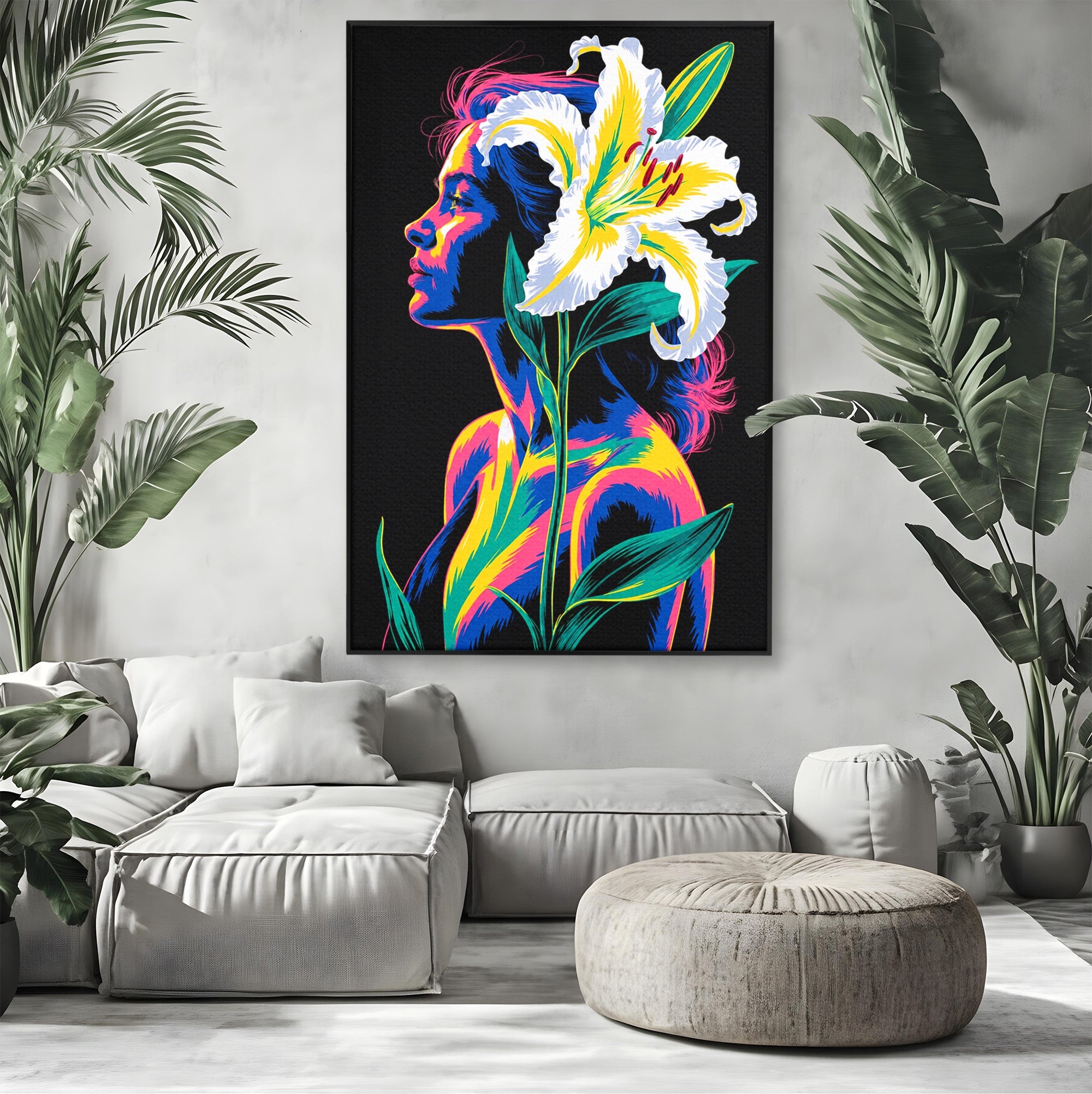 Tablou Canvas Premium LuxCanva® G1267, Femeie Cu Crin, Femeie, Crin, Portret, Arta Moderna, Living, Culori Vibrante