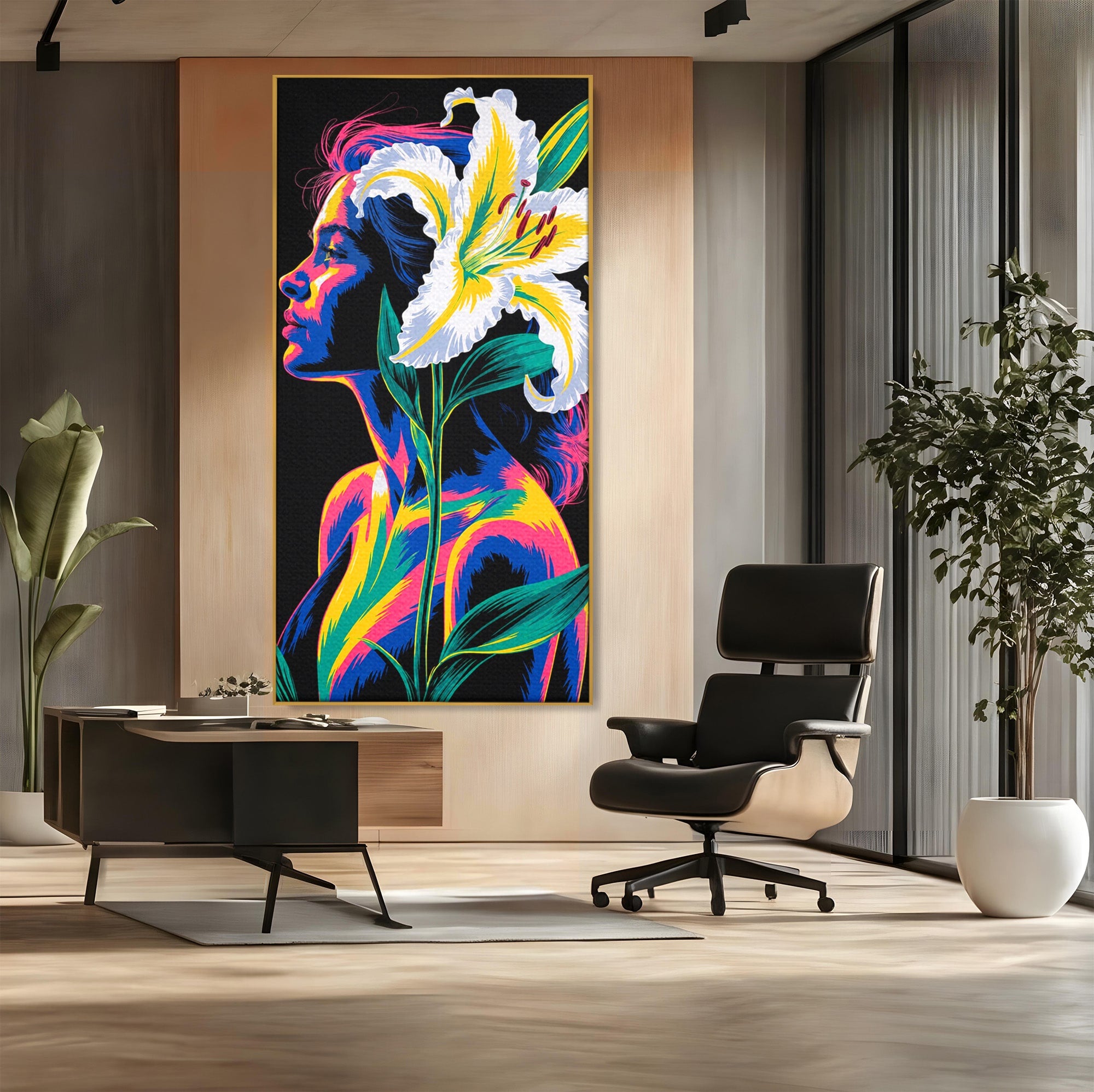 Tablou Canvas Premium LuxCanva® G1267, Femeie Cu Crin, Femeie, Crin, Portret, Arta Moderna, Living, Culori Vibrante