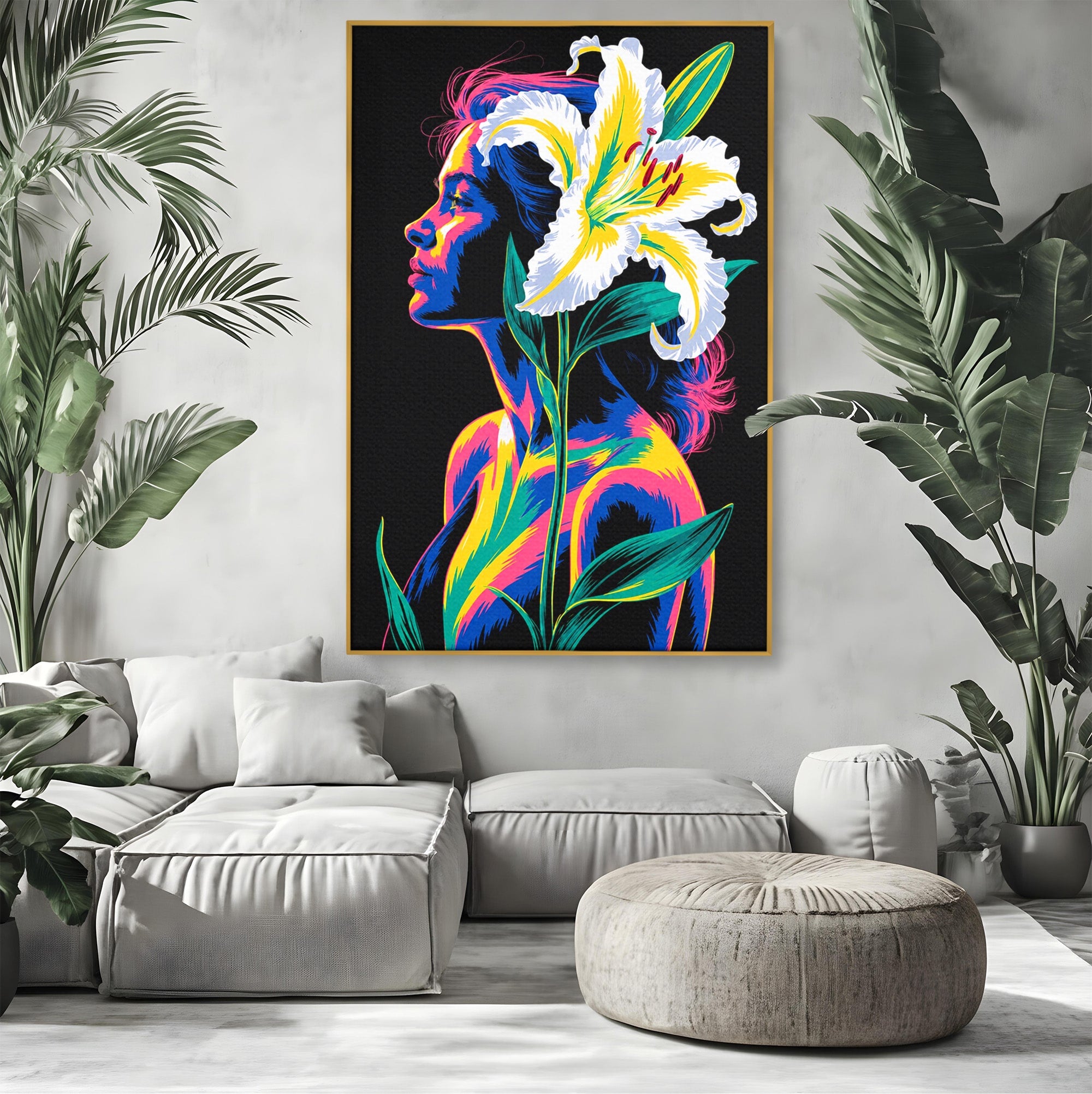 Tablou Canvas Premium LuxCanva® G1267, Femeie Cu Crin, Femeie, Crin, Portret, Arta Moderna, Living, Culori Vibrante