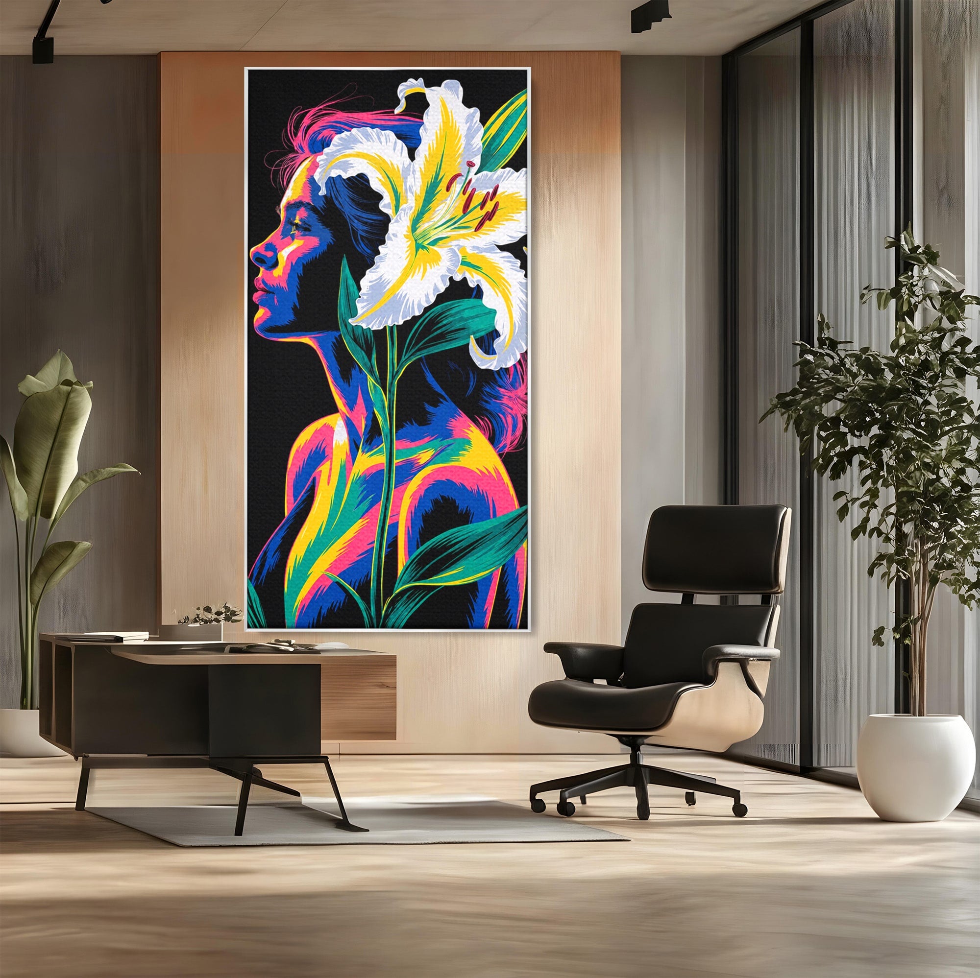 Tablou Canvas Premium LuxCanva® G1267, Femeie Cu Crin, Femeie, Crin, Portret, Arta Moderna, Living, Culori Vibrante