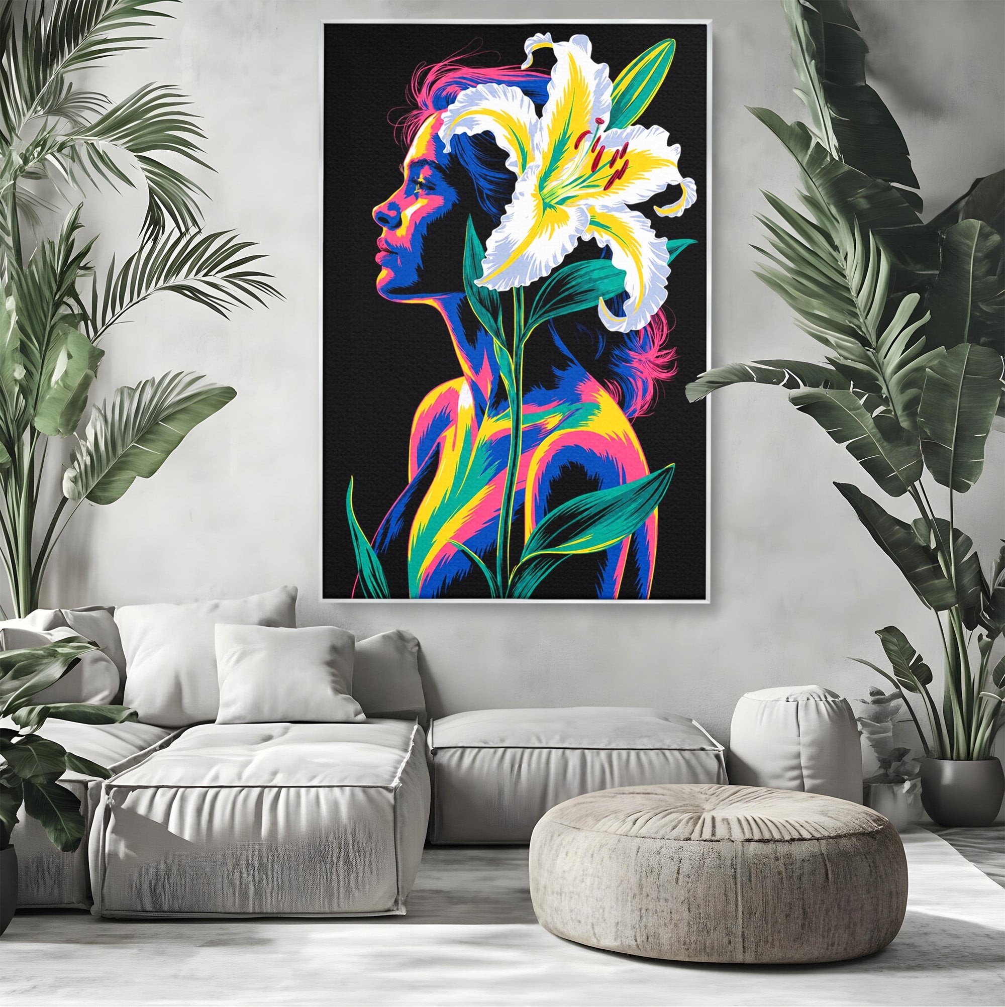 Tablou Canvas Premium LuxCanva® G1267, Femeie Cu Crin, Femeie, Crin, Portret, Arta Moderna, Living, Culori Vibrante