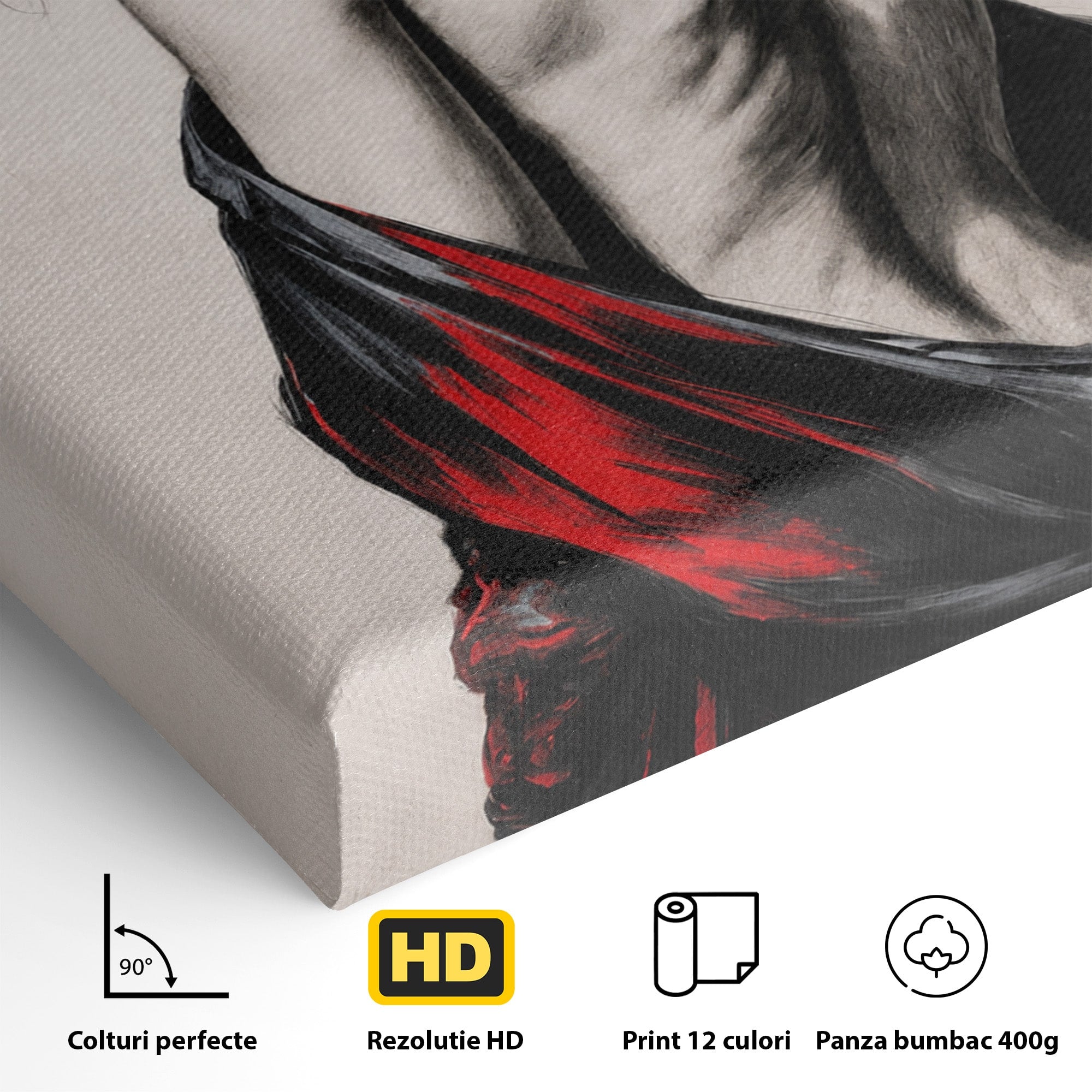 Tablou Canvas Premium LuxCanva® G1268, Femeie In Sfumato, Femeie, Portret, Sfumato, Eleganta, Dormitor, Culori Vibrante