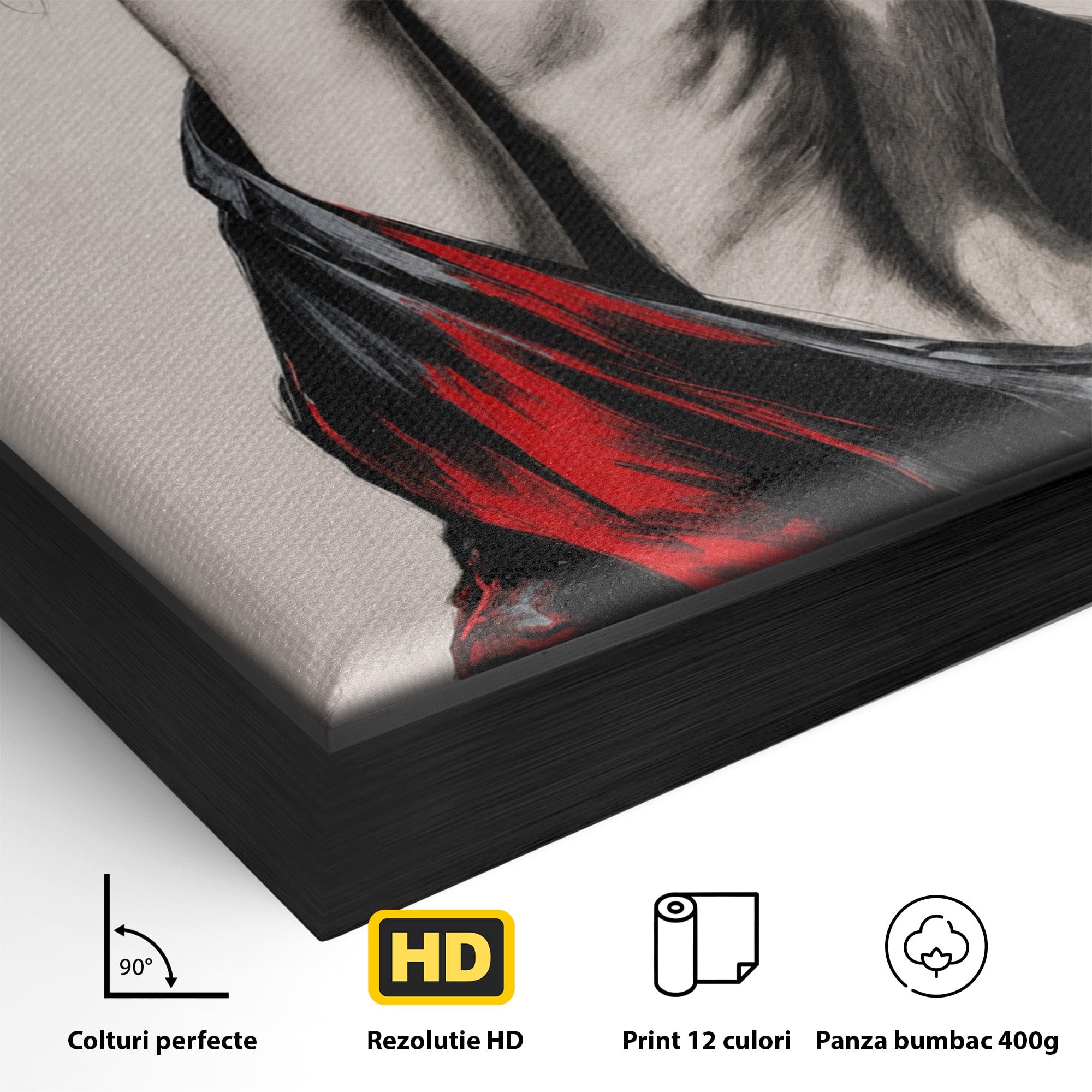 Tablou Canvas Premium LuxCanva® G1268, Femeie In Sfumato, Femeie, Portret, Sfumato, Eleganta, Dormitor, Culori Vibrante