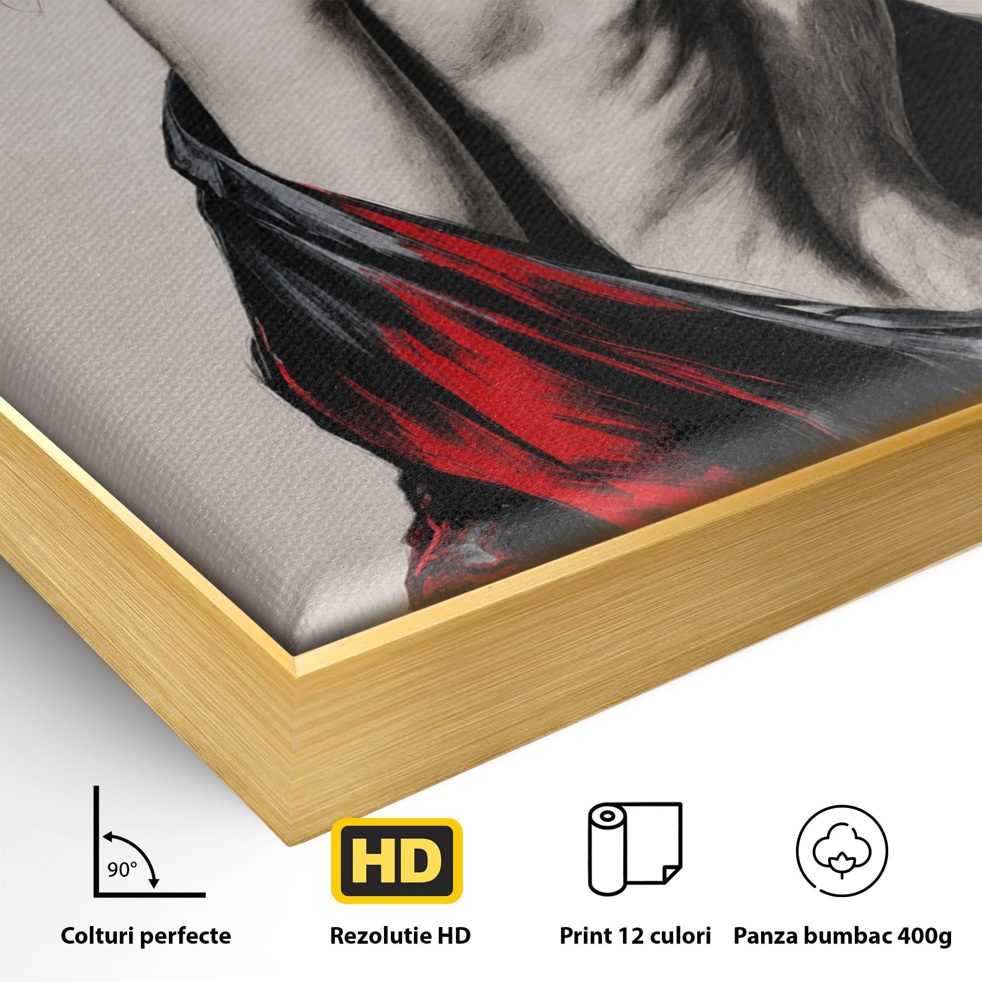 Tablou Canvas Premium LuxCanva® G1268, Femeie In Sfumato, Femeie, Portret, Sfumato, Eleganta, Dormitor, Culori Vibrante