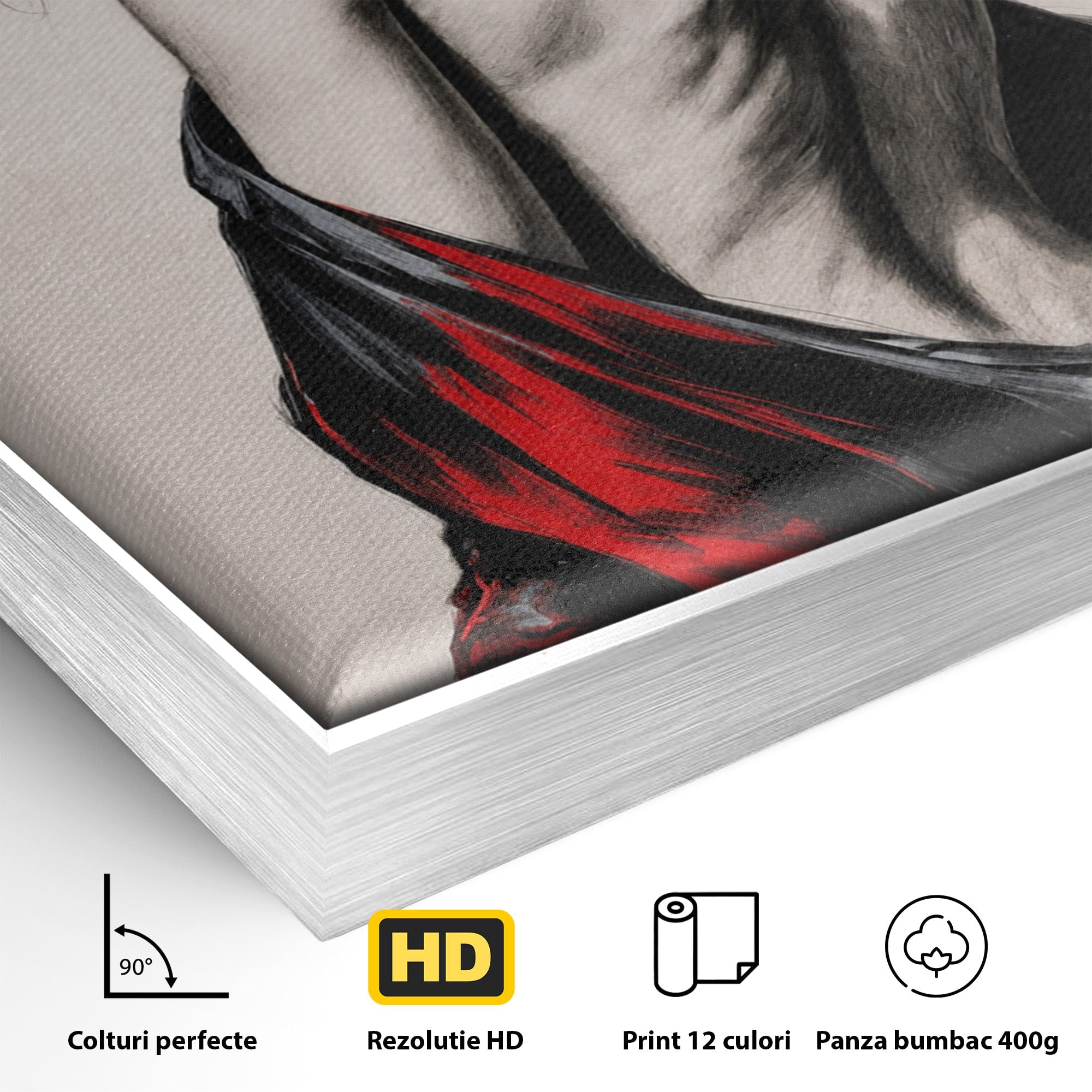 Tablou Canvas Premium LuxCanva® G1268, Femeie In Sfumato, Femeie, Portret, Sfumato, Eleganta, Dormitor, Culori Vibrante