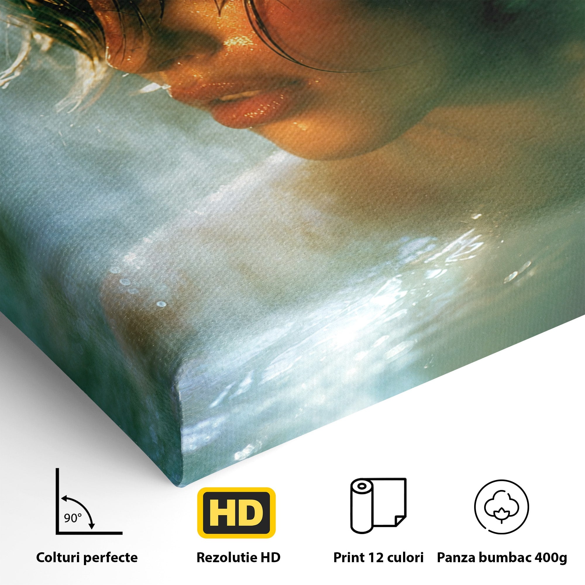Tablou Canvas Premium LuxCanva® G1270, Fata In Aburi, Portret, Fata, Aburi, Mister, Dormitor, Culori Vibrante