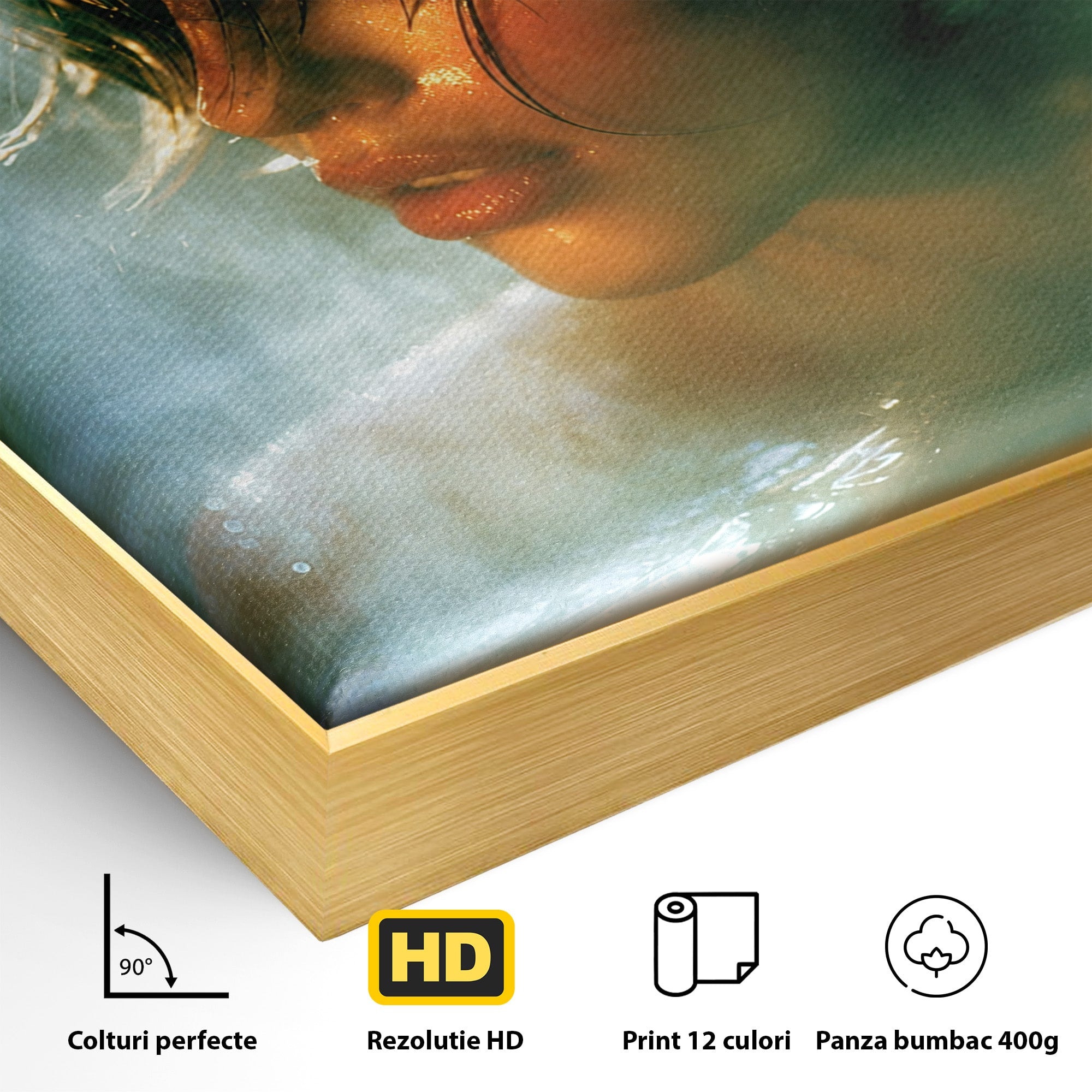 Tablou Canvas Premium LuxCanva® G1270, Fata In Aburi, Portret, Fata, Aburi, Mister, Dormitor, Culori Vibrante