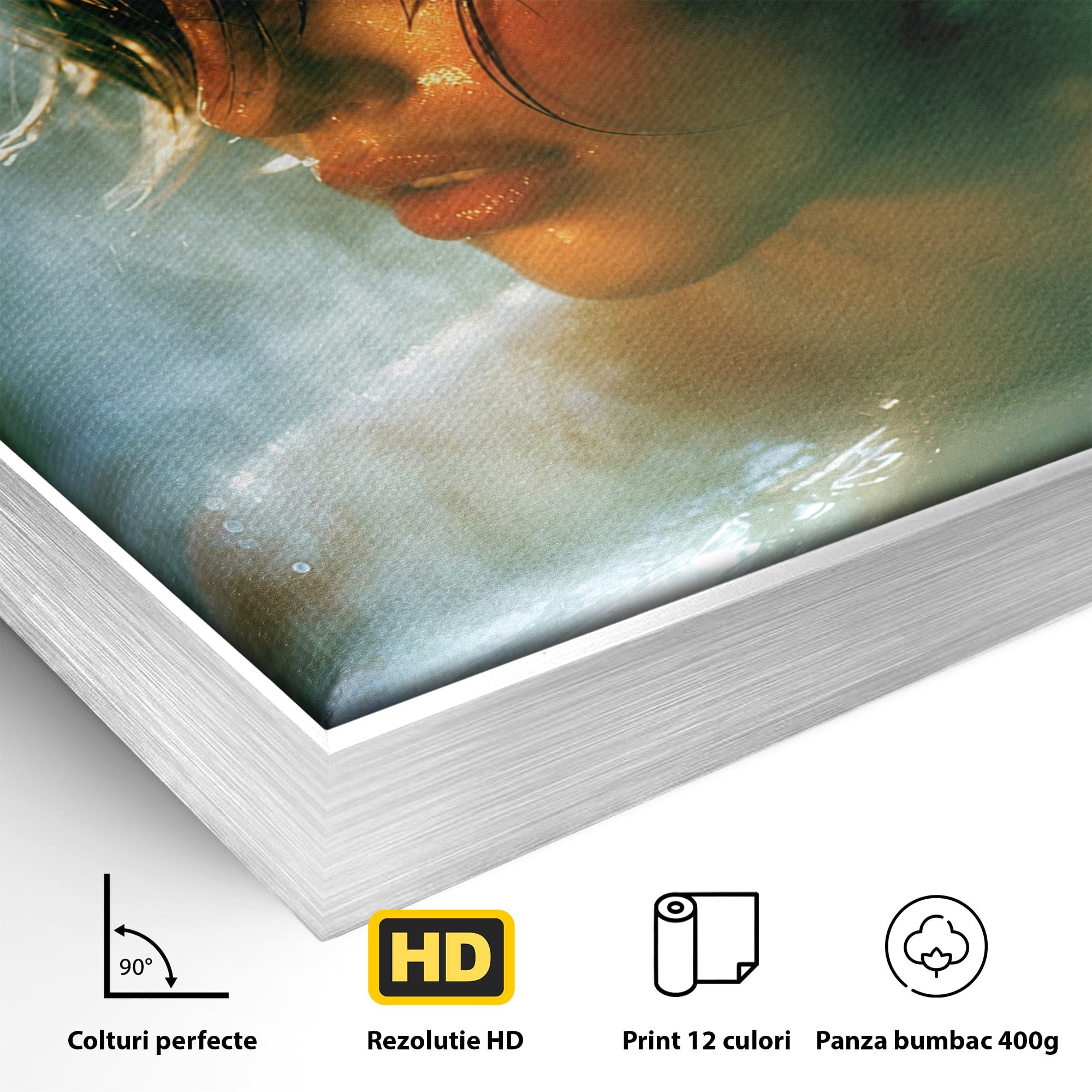 Tablou Canvas Premium LuxCanva® G1270, Fata In Aburi, Portret, Fata, Aburi, Mister, Dormitor, Culori Vibrante