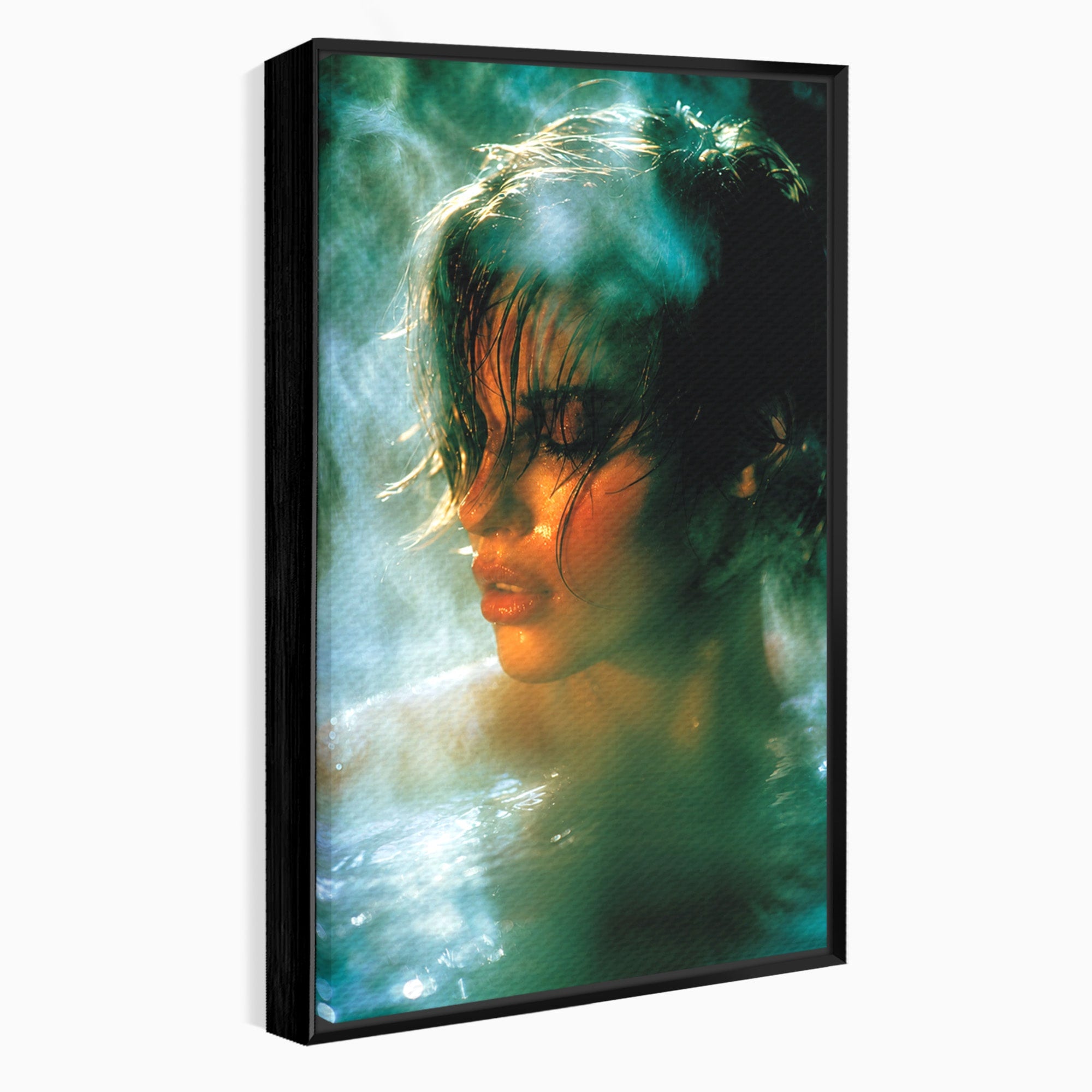 Tablou Canvas Premium LuxCanva® G1270, Fata In Aburi, Portret, Fata, Aburi, Mister, Dormitor, Culori Vibrante