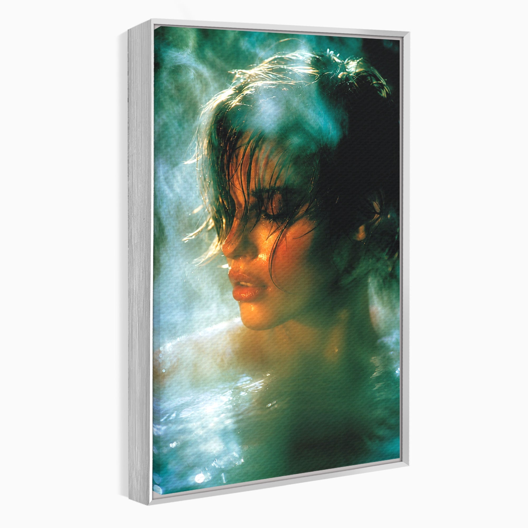 Tablou Canvas Premium LuxCanva® G1270, Fata In Aburi, Portret, Fata, Aburi, Mister, Dormitor, Culori Vibrante