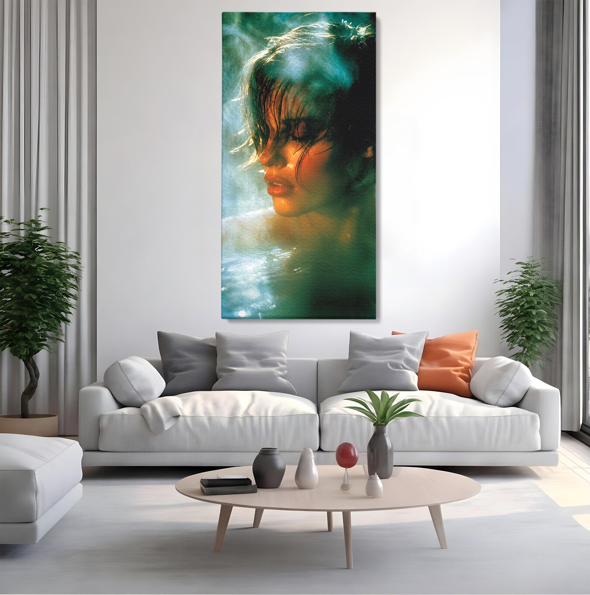 Tablou Canvas Premium LuxCanva® G1270, Fata In Aburi, Portret, Fata, Aburi, Mister, Dormitor, Culori Vibrante