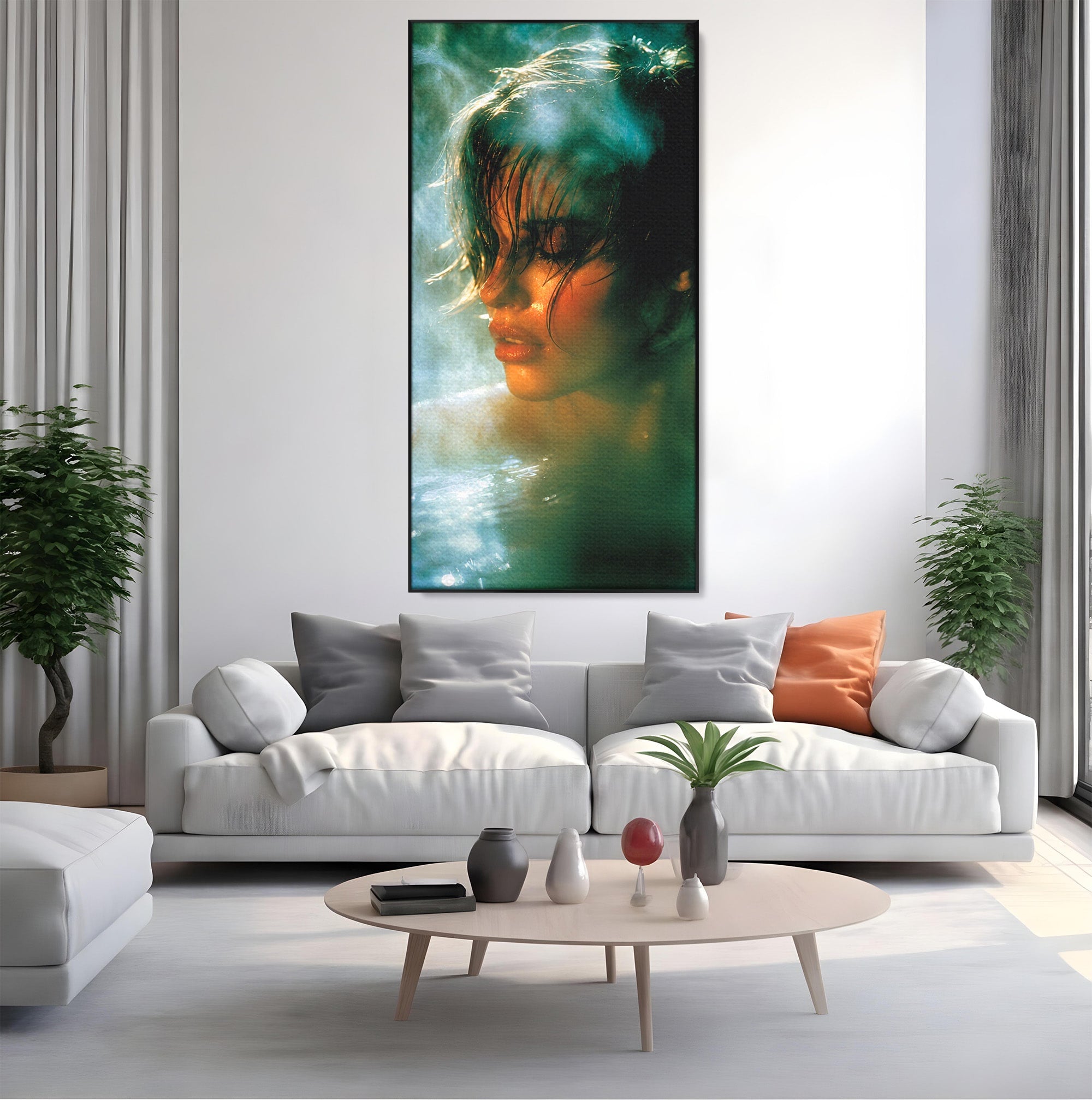 Tablou Canvas Premium LuxCanva® G1270, Fata In Aburi, Portret, Fata, Aburi, Mister, Dormitor, Culori Vibrante