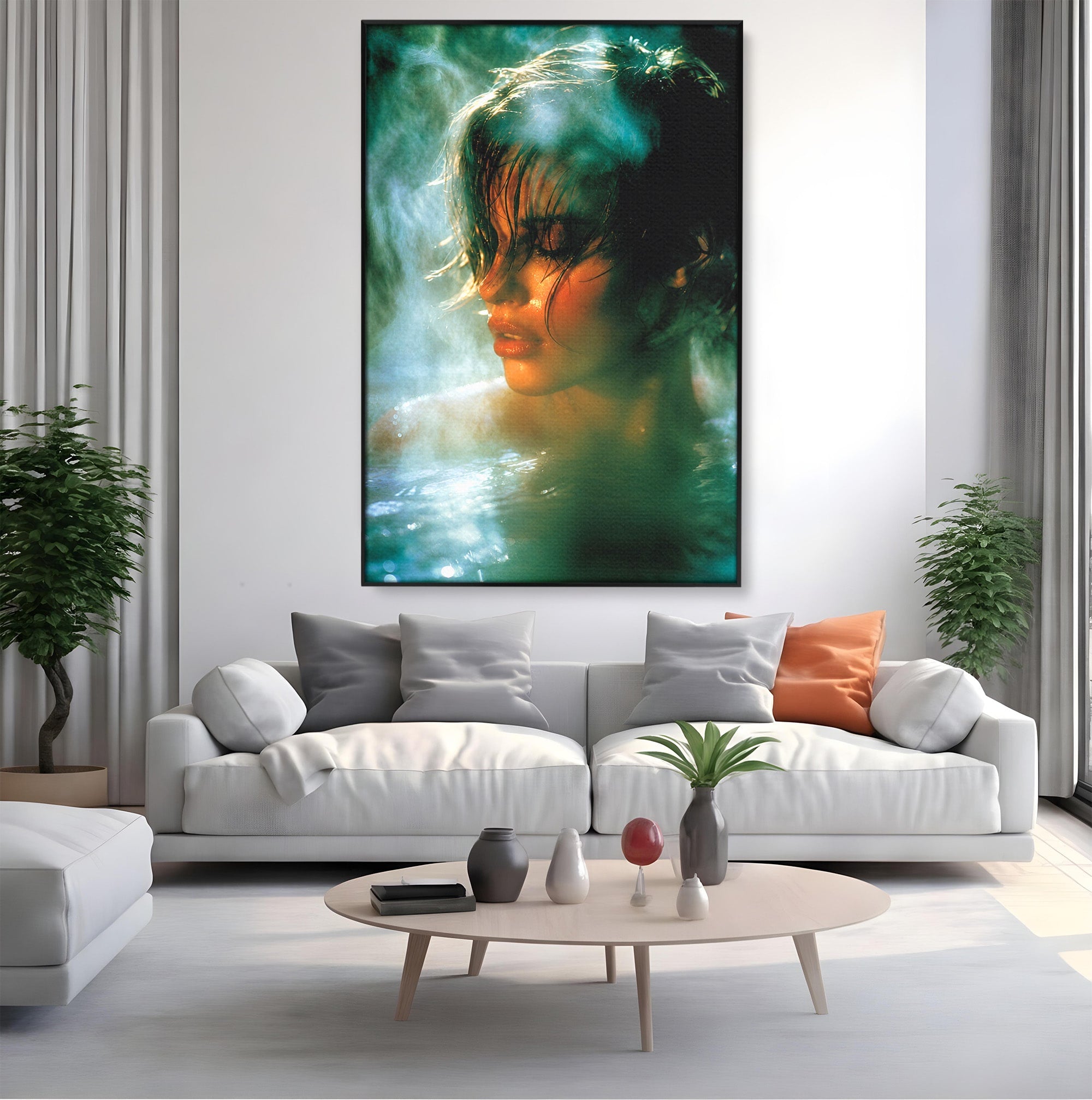 Tablou Canvas Premium LuxCanva® G1270, Fata In Aburi, Portret, Fata, Aburi, Mister, Dormitor, Culori Vibrante