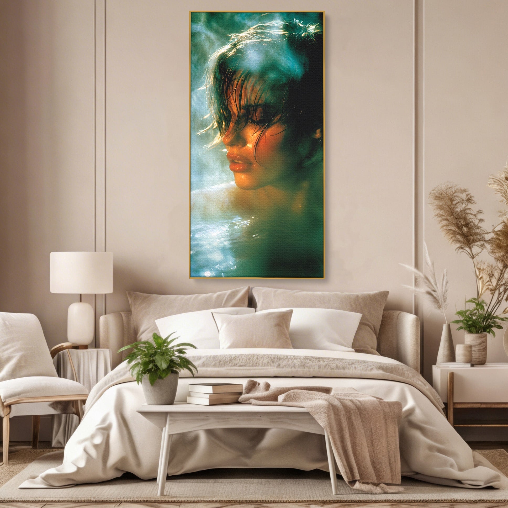 Tablou Canvas Premium LuxCanva® G1270, Fata In Aburi, Portret, Fata, Aburi, Mister, Dormitor, Culori Vibrante