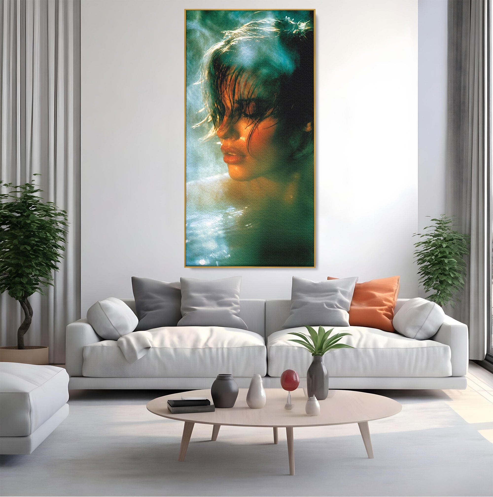 Tablou Canvas Premium LuxCanva® G1270, Fata In Aburi, Portret, Fata, Aburi, Mister, Dormitor, Culori Vibrante