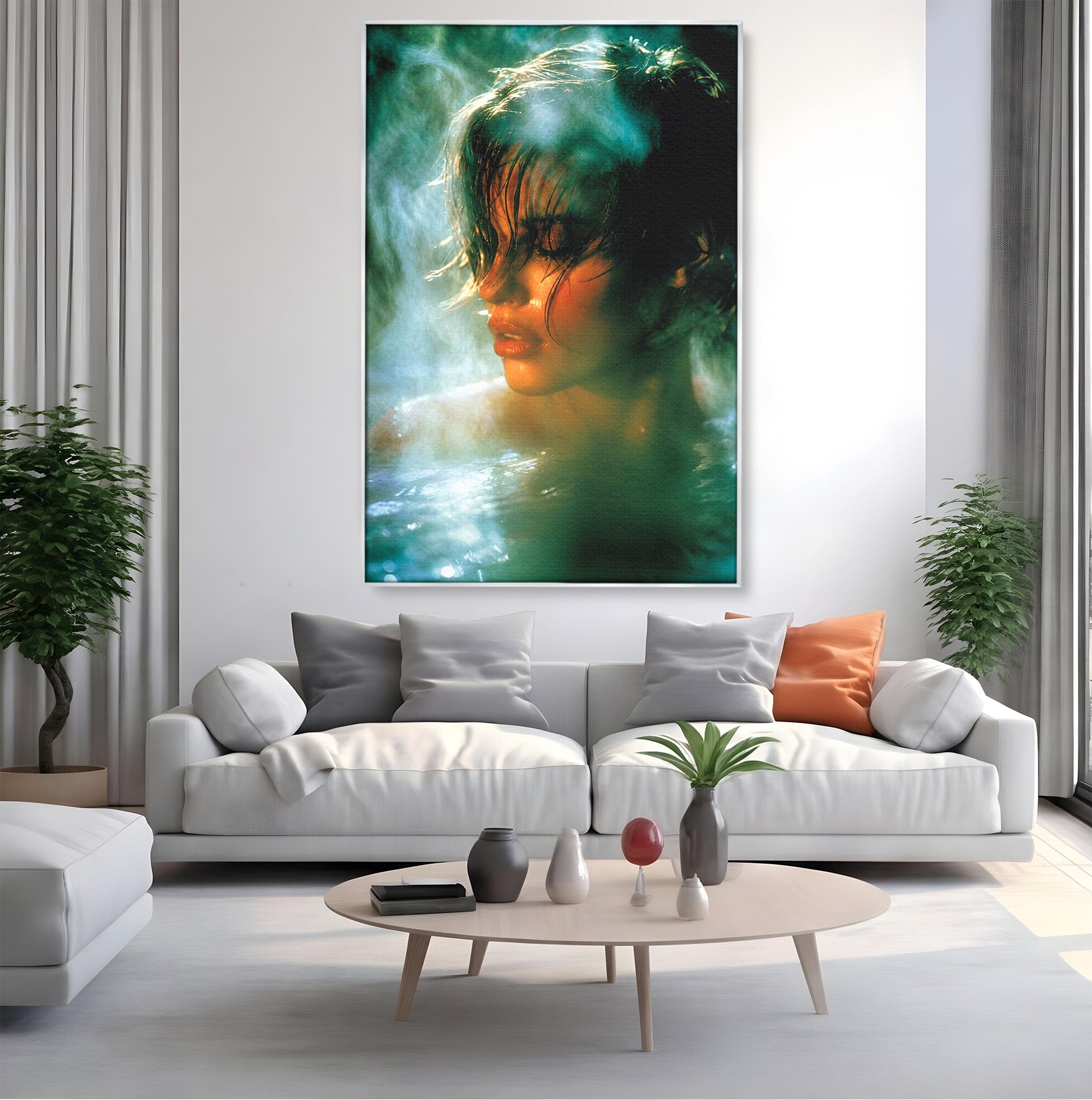 Tablou Canvas Premium LuxCanva® G1270, Fata In Aburi, Portret, Fata, Aburi, Mister, Dormitor, Culori Vibrante