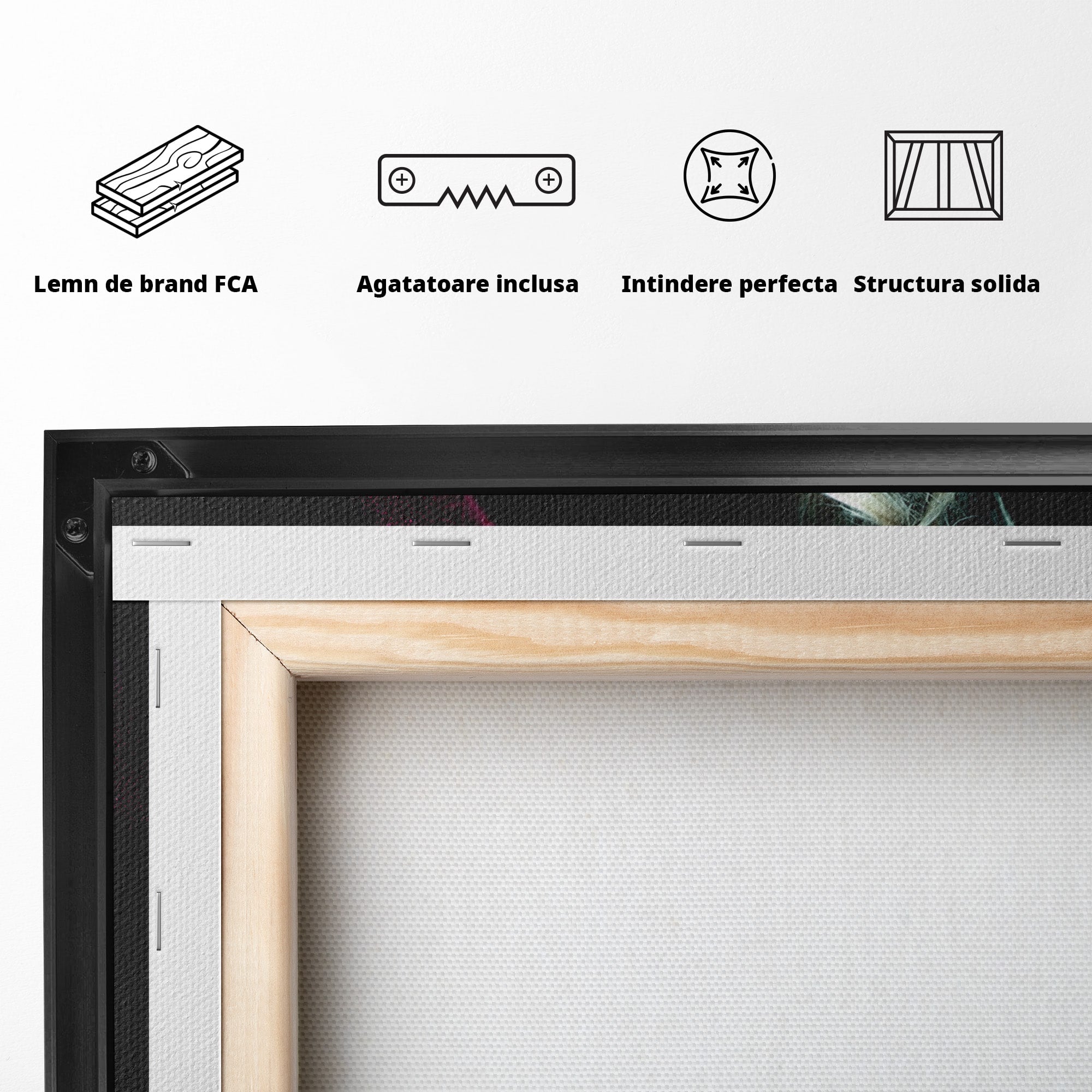 Tablou Canvas Premium LuxCanva® G1271, Misterioasa Doamna In Palarie, Portret, Palarie, Mister, Eleganta, Dormitor, Culori Vibrante