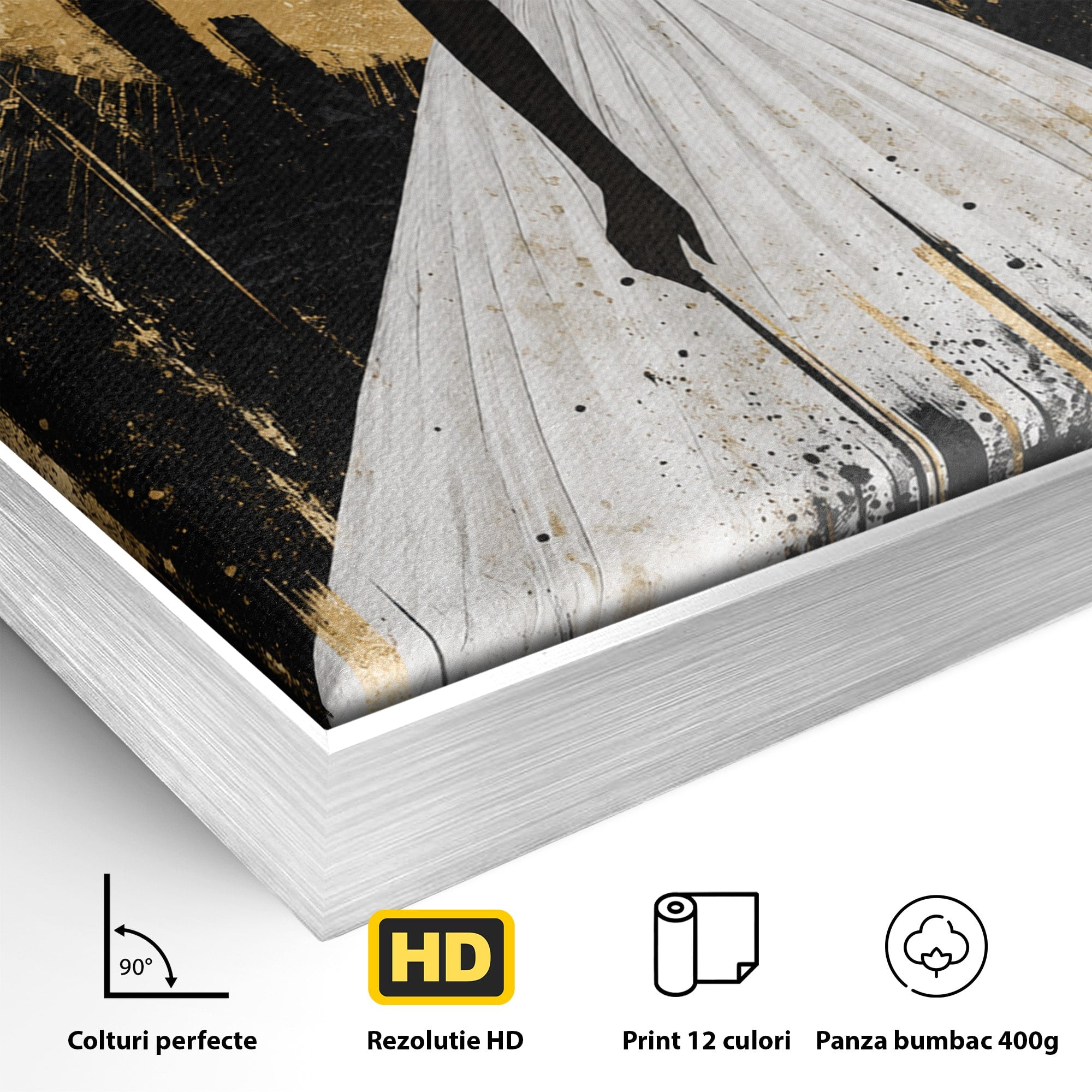Tablou Canvas Premium LuxCanva® G1272, Silueta Eleganta Sub Luna, Silueta, Noapte, Eleganta, Femeie, Dormitor, Oras, Culori Vibrante