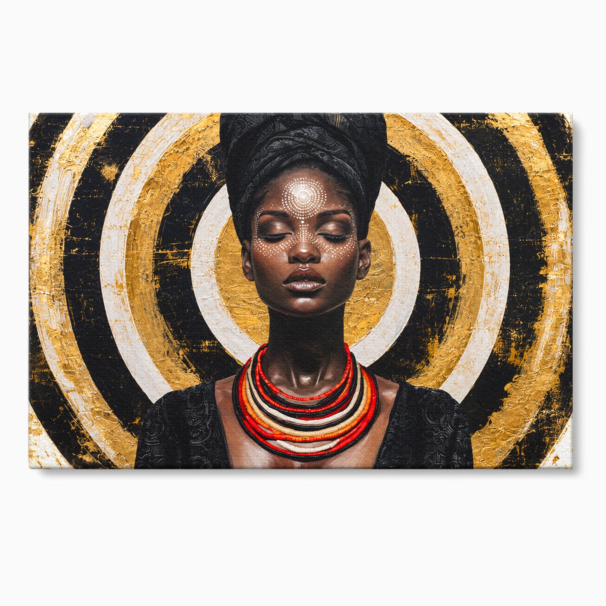 Tablou Canvas Premium LuxCanva® G1273, Regina Africana, Portret, Cultura, Eleganta, Arta, Living, Culori Vibrante