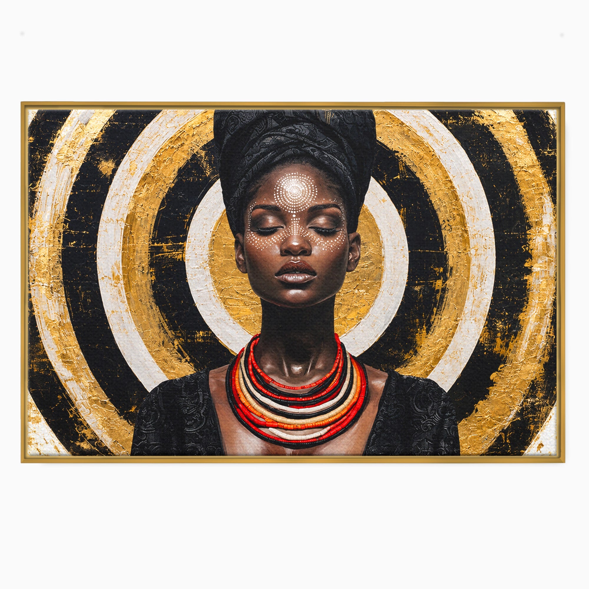 Tablou Canvas Premium LuxCanva® G1273, Regina Africana, Portret, Cultura, Eleganta, Arta, Living, Culori Vibrante