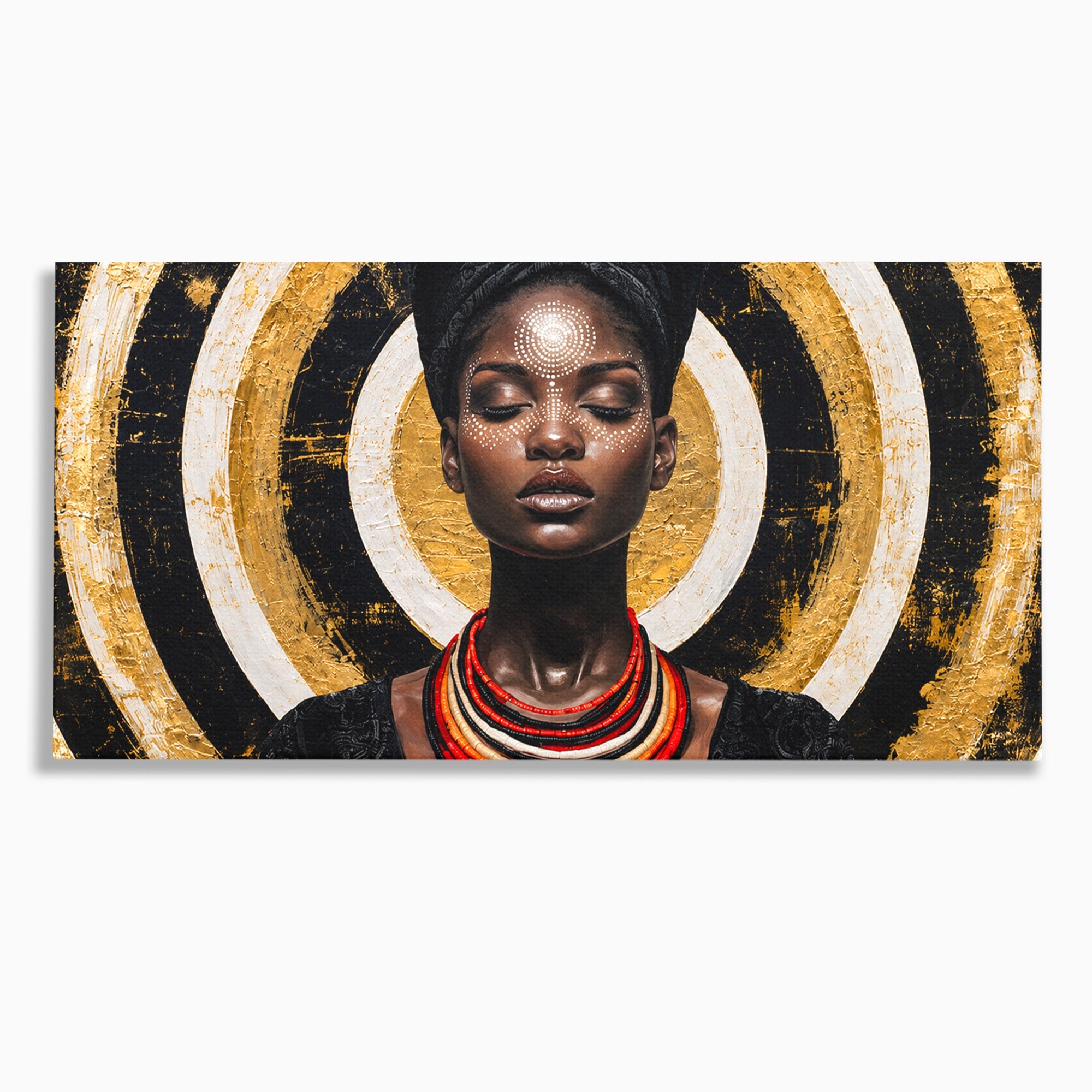 Tablou Canvas Premium LuxCanva® G1273, Regina Africana, Portret, Cultura, Eleganta, Arta, Living, Culori Vibrante