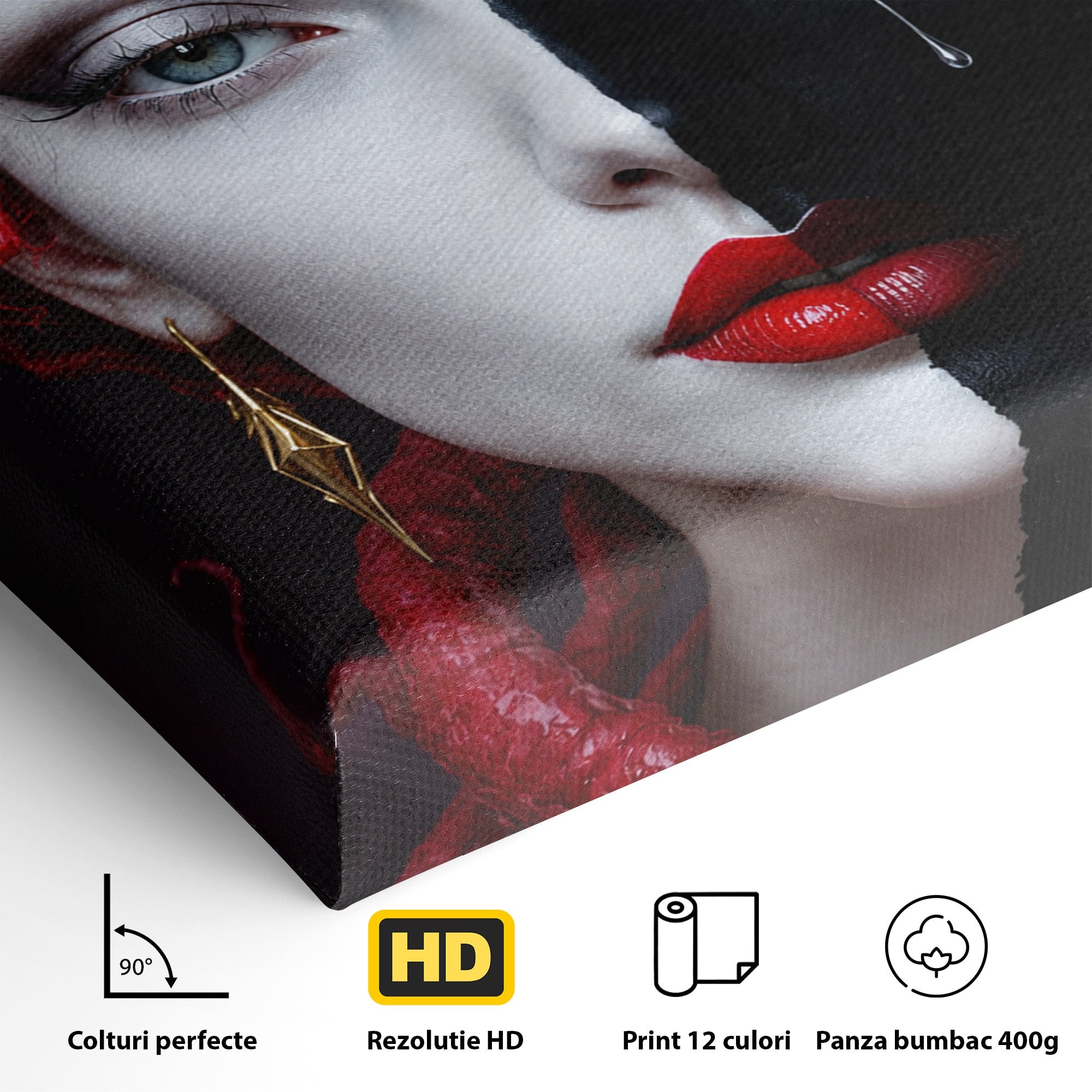 Tablou Canvas Premium LuxCanva® G1274, Portret Dualist, Portret, Dualitate, Arta, Dormitor, Contrast, Culori Vibrante