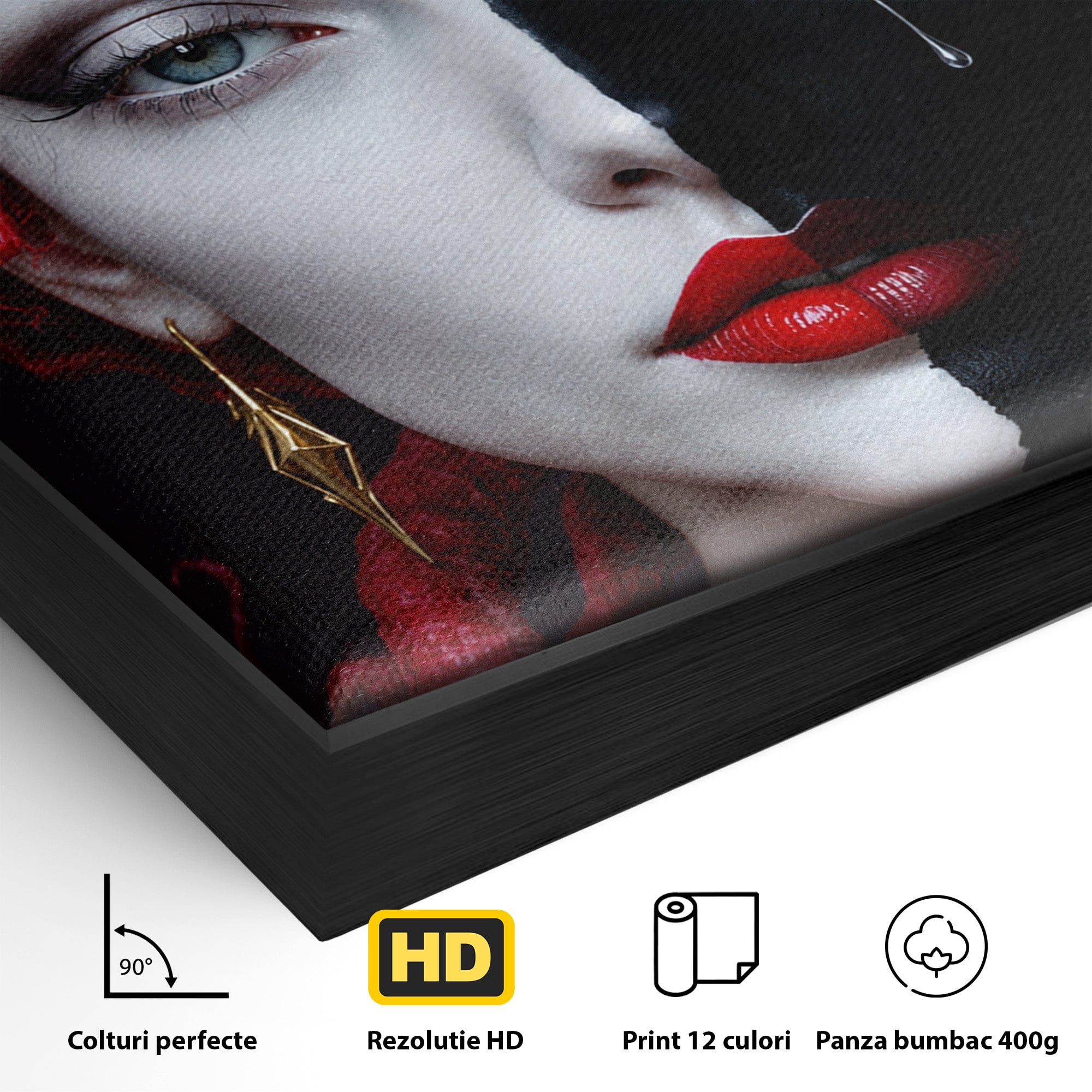Tablou Canvas Premium LuxCanva® G1274, Portret Dualist, Portret, Dualitate, Arta, Dormitor, Contrast, Culori Vibrante