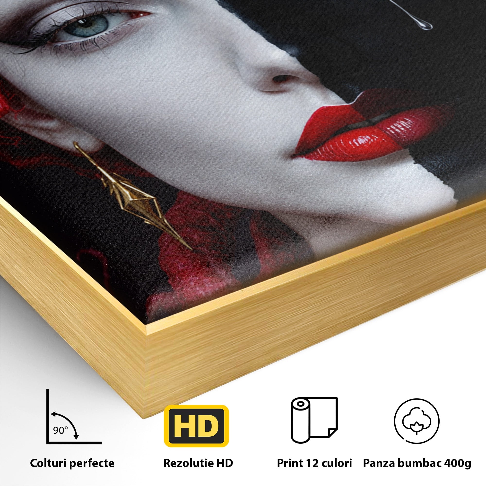 Tablou Canvas Premium LuxCanva® G1274, Portret Dualist, Portret, Dualitate, Arta, Dormitor, Contrast, Culori Vibrante