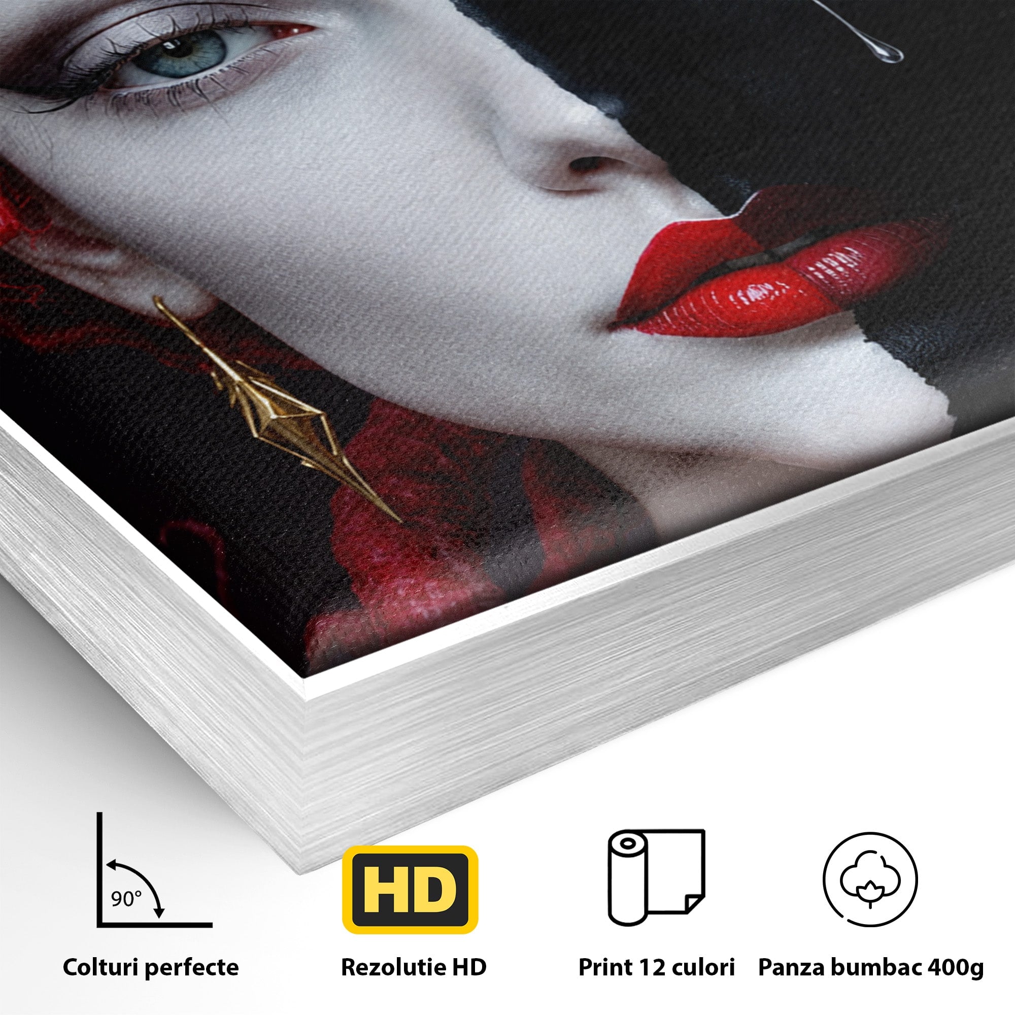 Tablou Canvas Premium LuxCanva® G1274, Portret Dualist, Portret, Dualitate, Arta, Dormitor, Contrast, Culori Vibrante