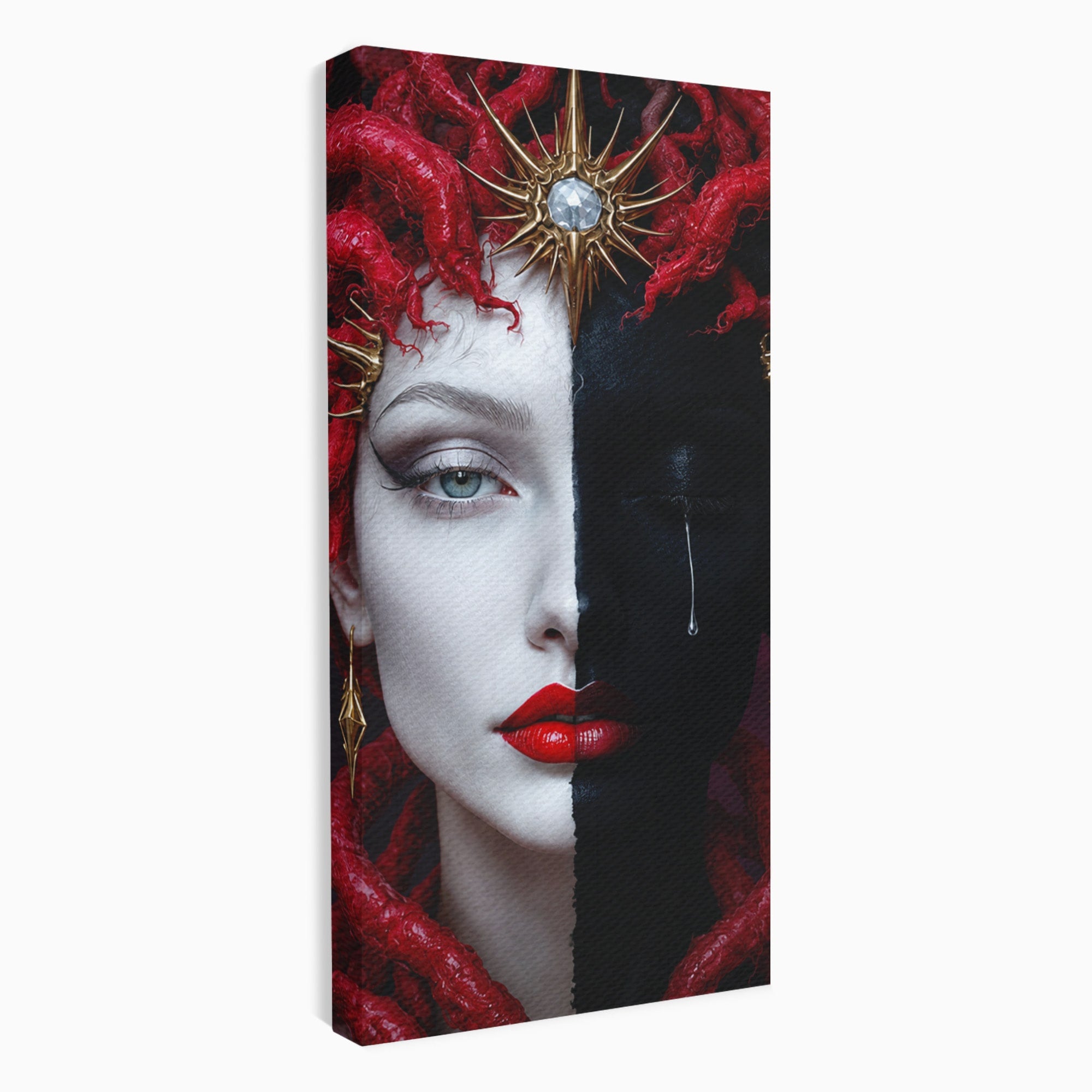 Tablou Canvas Premium LuxCanva® G1274, Portret Dualist, Portret, Dualitate, Arta, Dormitor, Contrast, Culori Vibrante